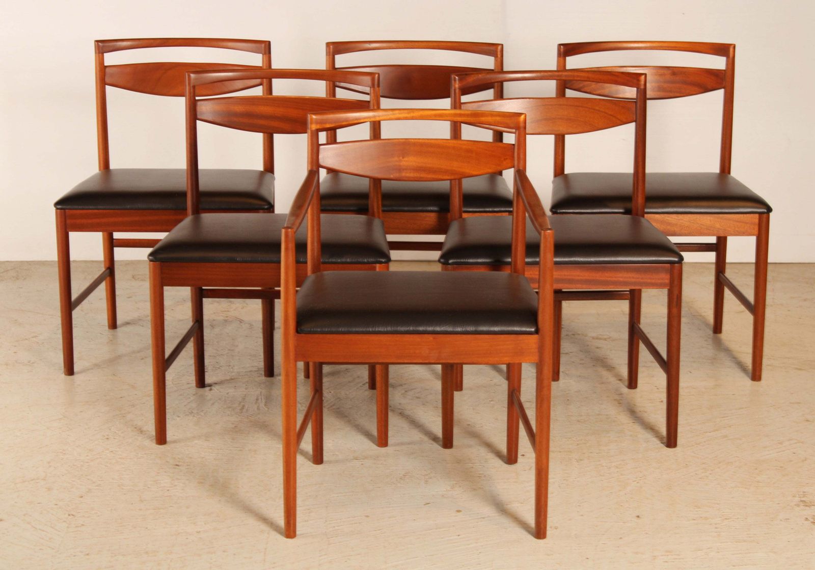 Set Of 6 Mid Century Teak Dining Chairs By McIntosh, Circa 1960s