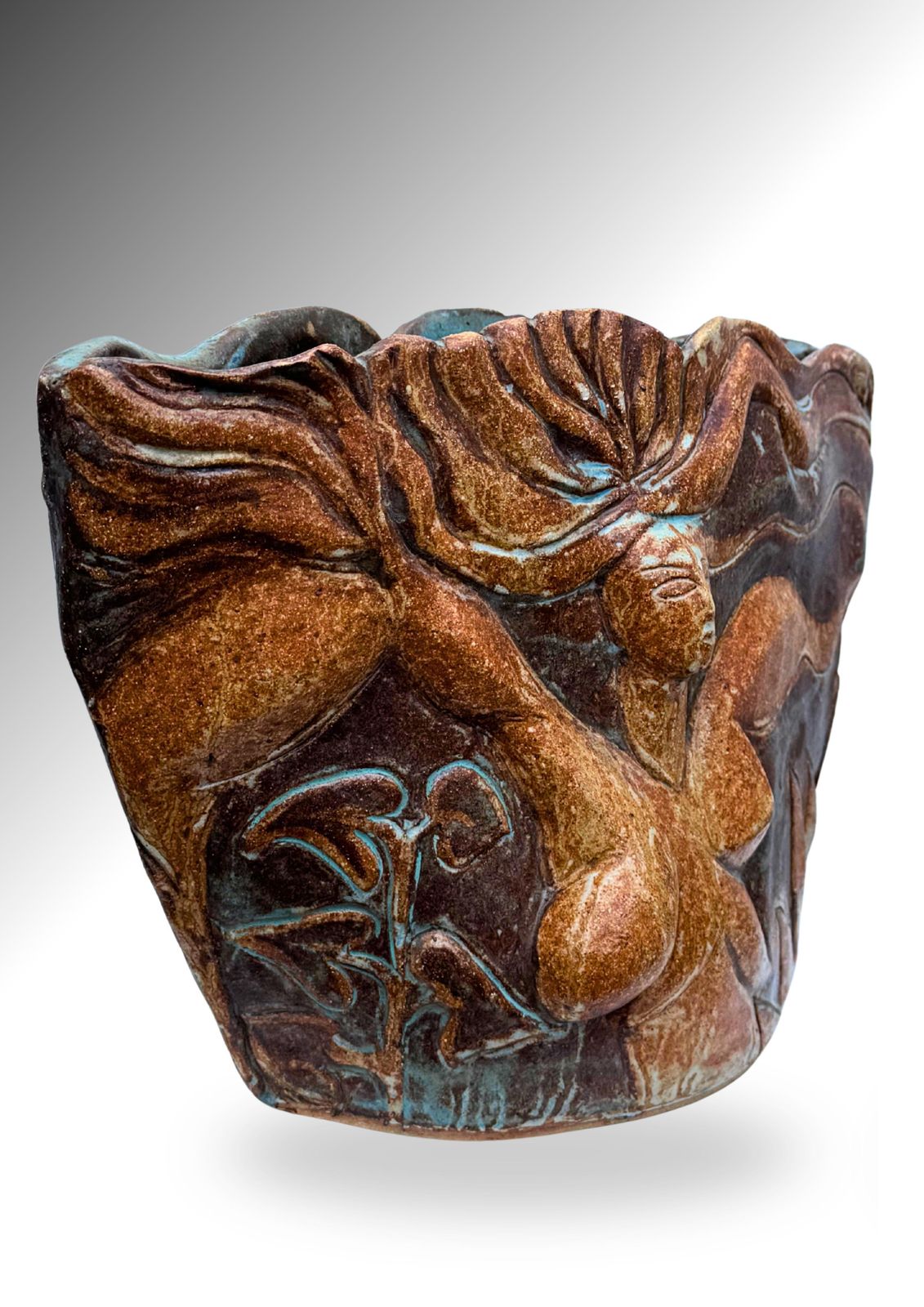 Marylyn Hyde 1970s British Studio Ceramics Stoneware Sculptural Female Vessel photo for sale