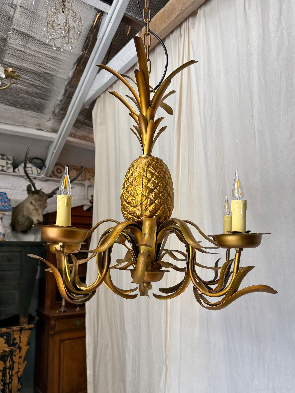 photo furniture Gold Pineapple Pendant Chandelier By Graham And Green