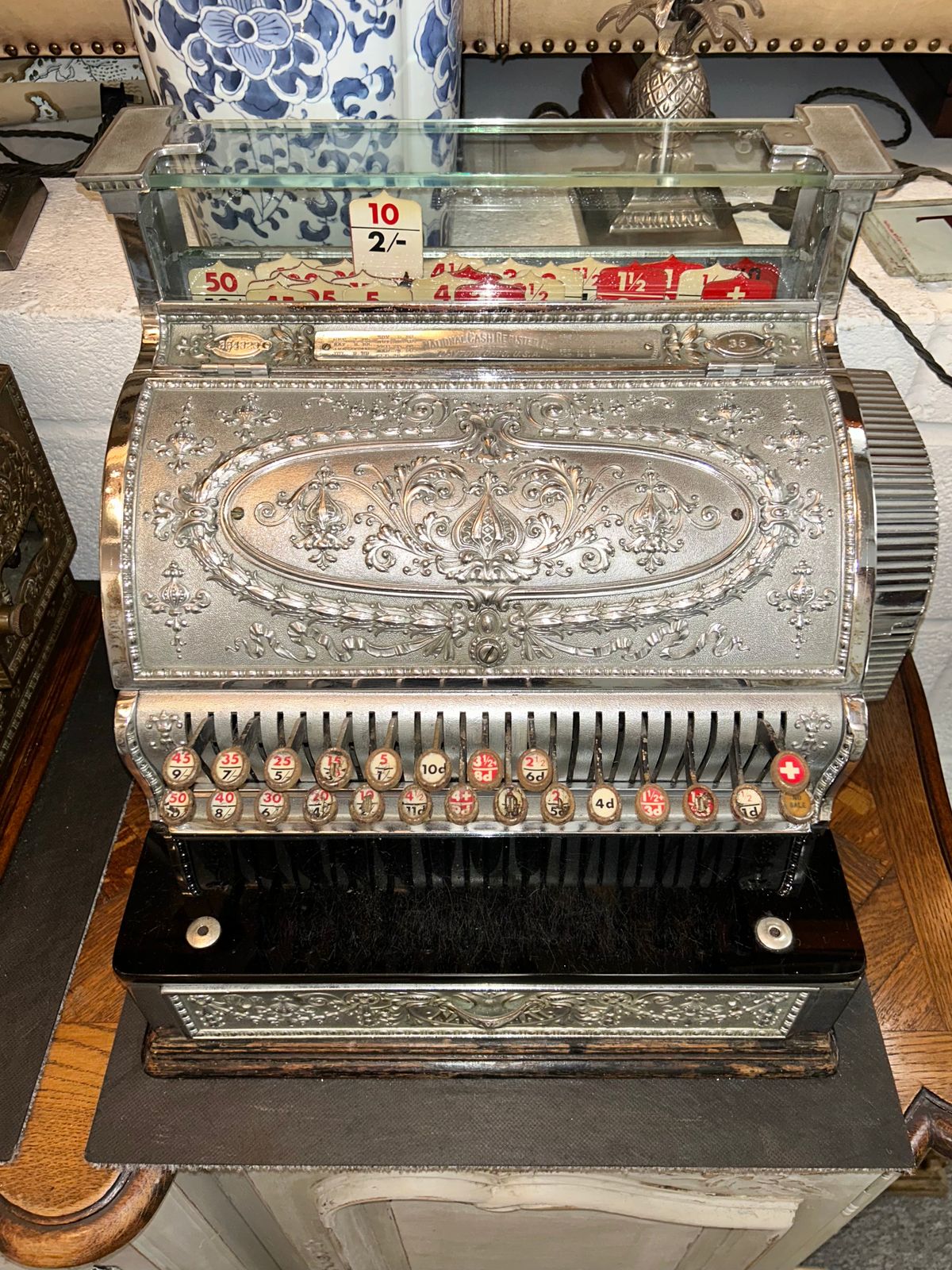 Chrome National Cash Register, Dayton Ohio 1913 photo furniture