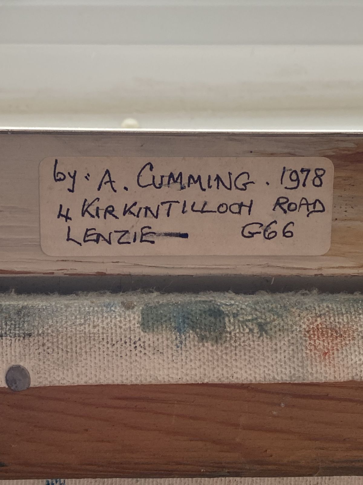photo vinterior A Cumming Scottish Artist, 1970s  Ayrshire Coast