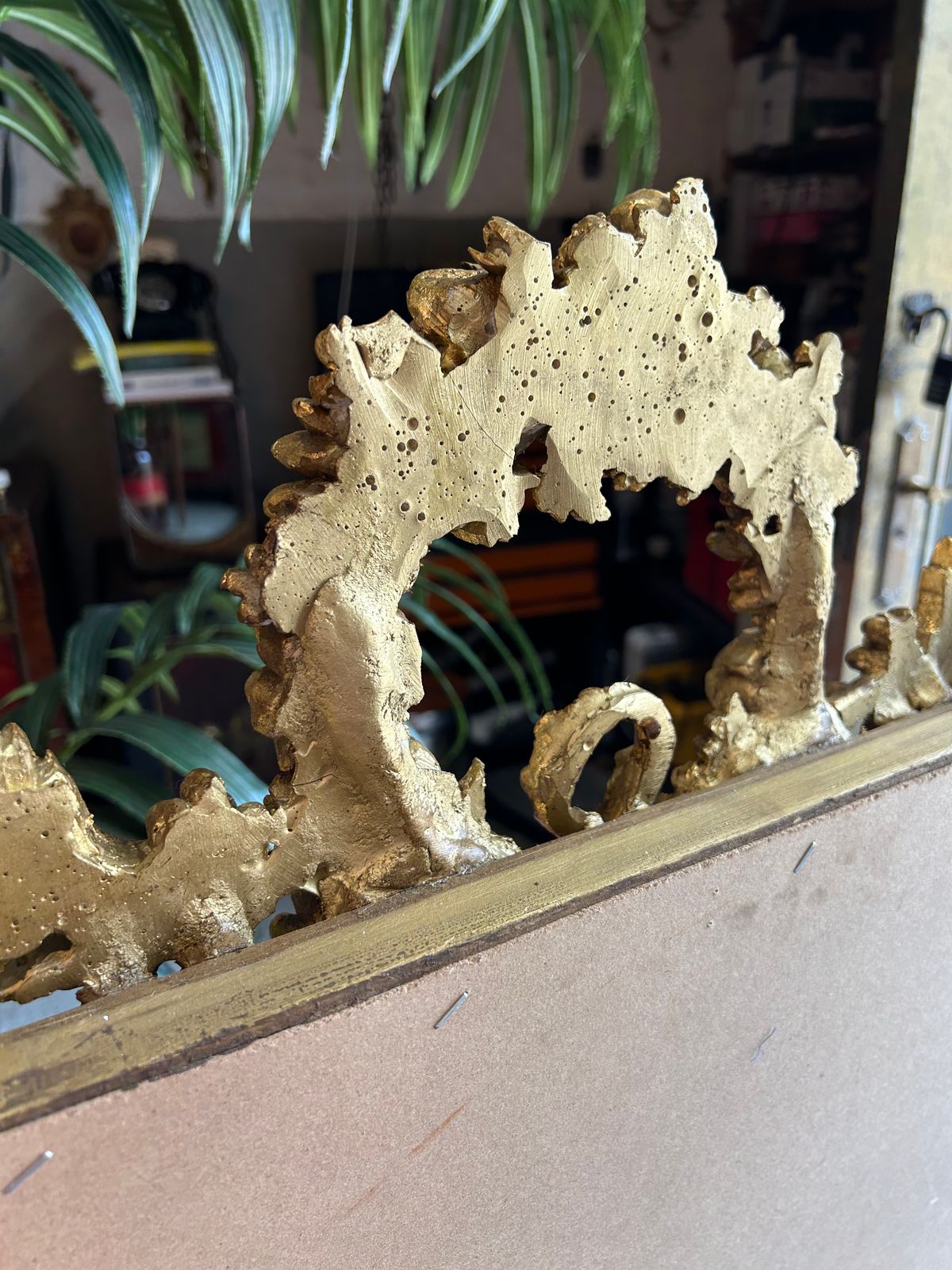 Louis XVI Style Modern Mirror Gilt Wood French Style Wall Mirror photo vinterior