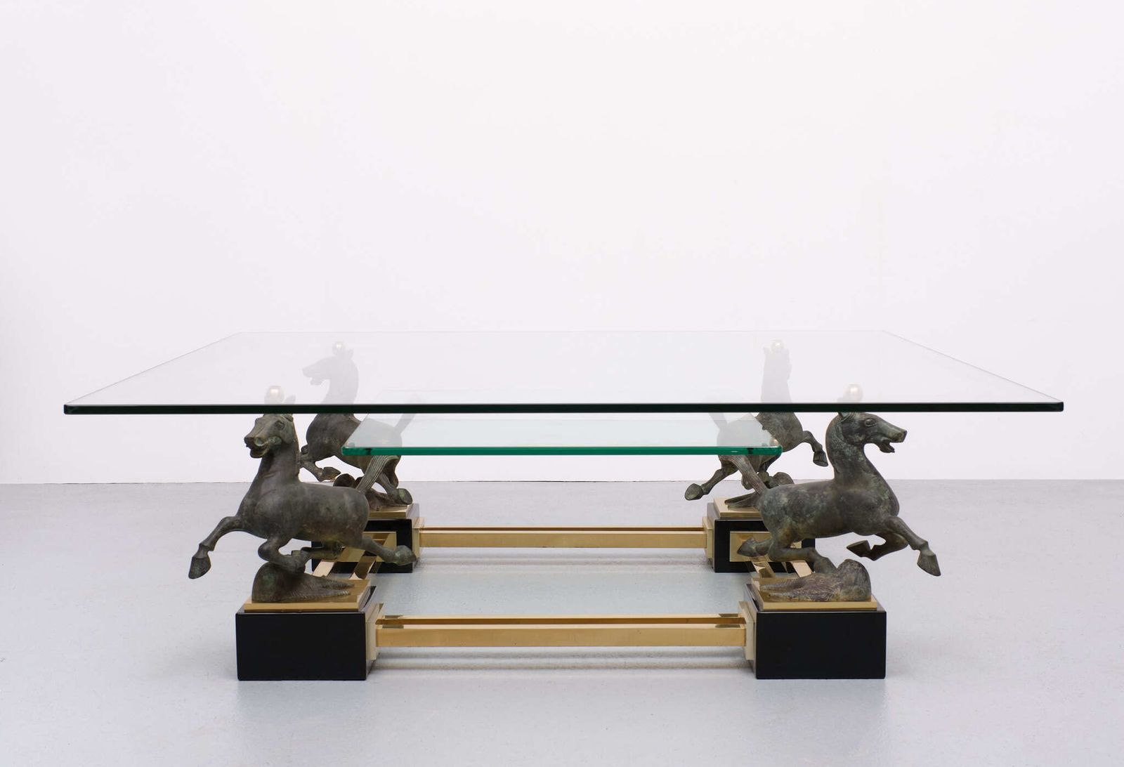 Maison Charles, Coffee Table, "Flying Horse Of Gansu", 1970s, France photo furniture