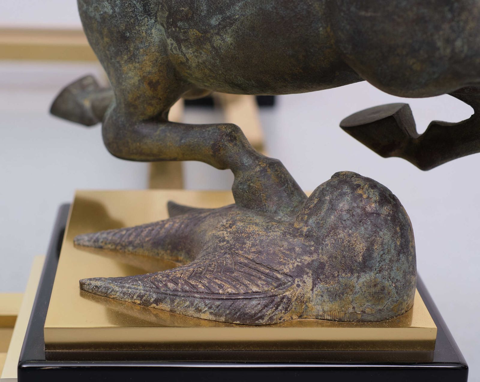 Maison Charles, Coffee Table, "Flying Horse Of Gansu", 1970s, France photo vintage