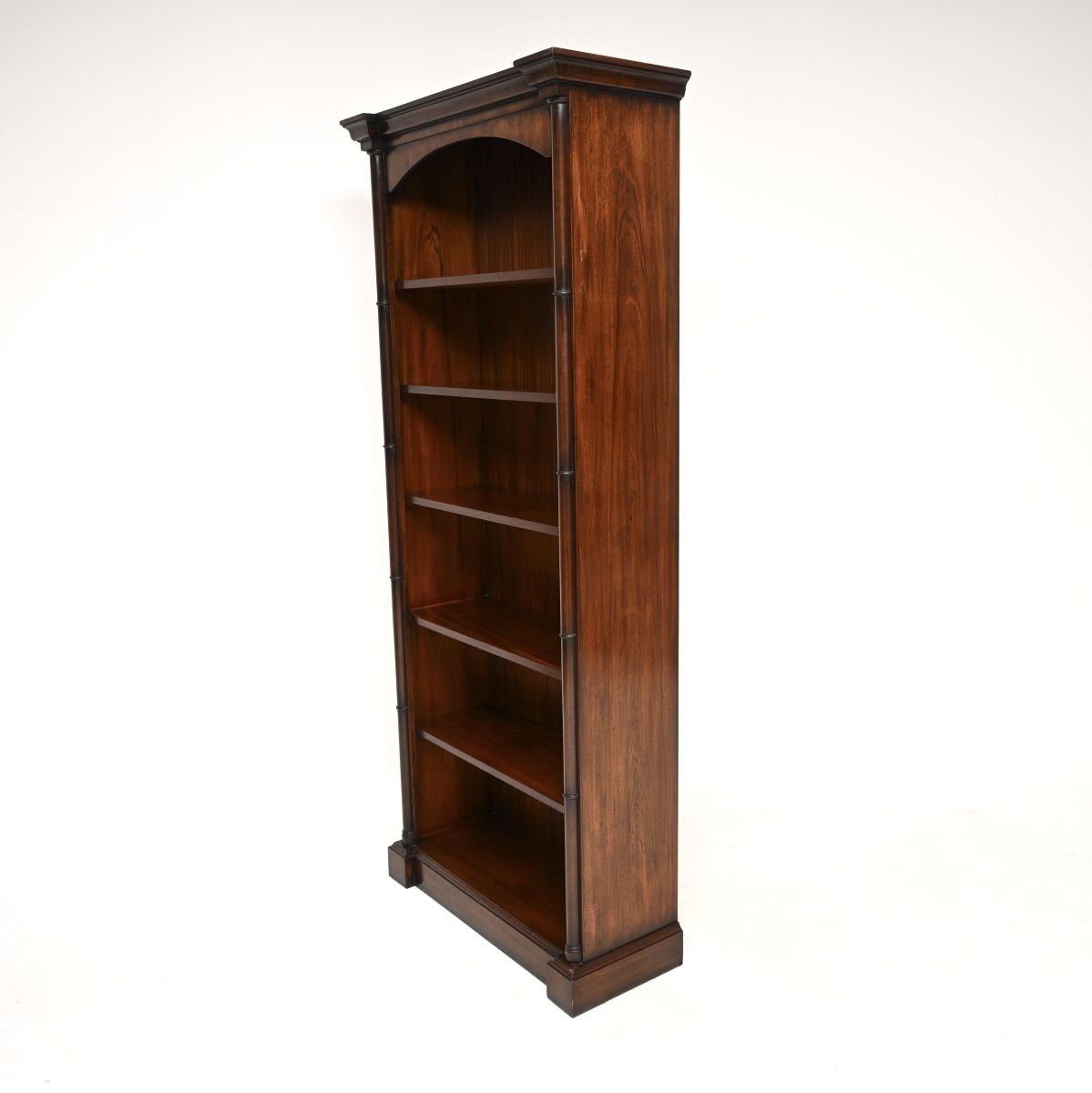 Antique Georgian Style Mahogany Open Bookcase photo for sale