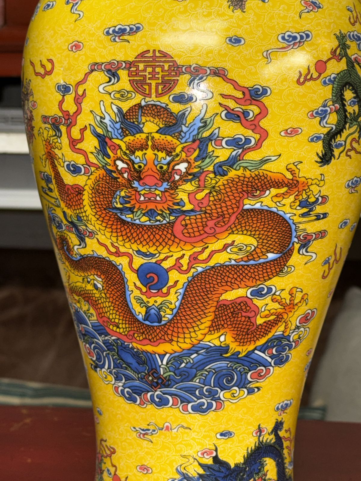 Pair Of Vibrant Decorative Chinese Vases Urns photo furniture