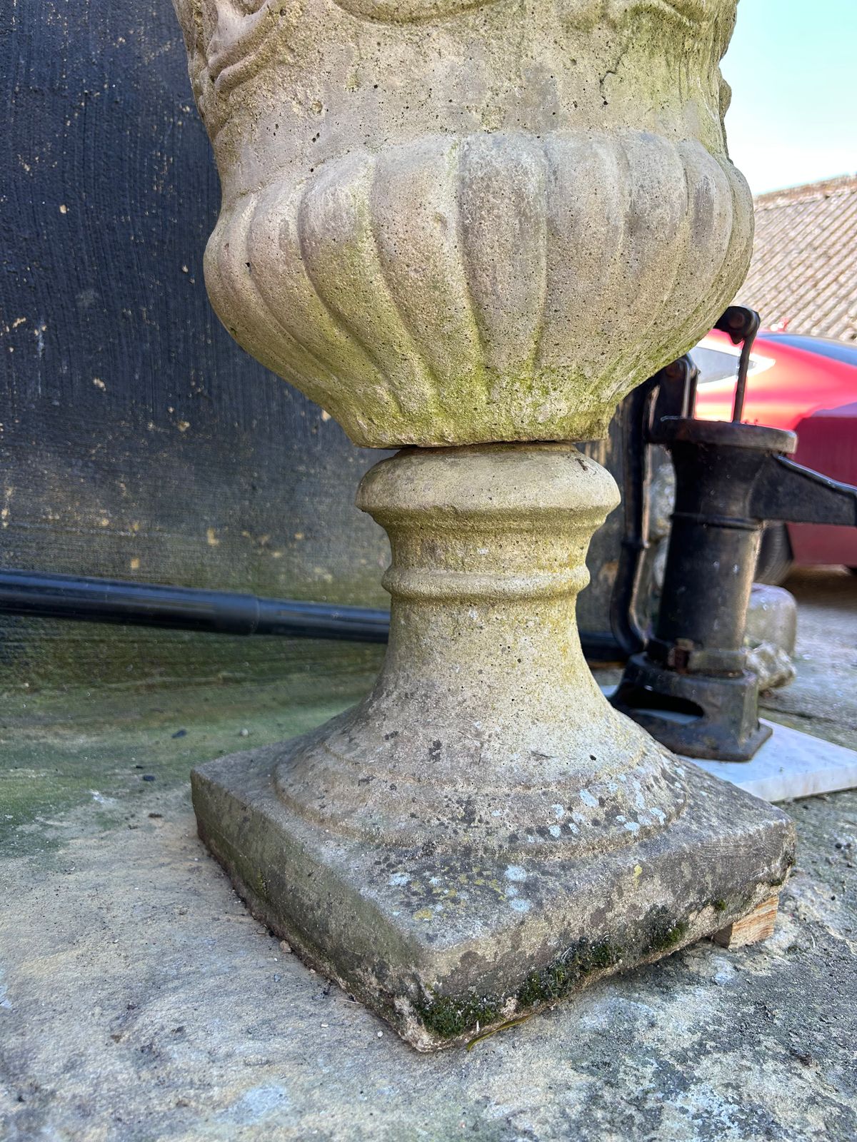 Pair Of Urns Planters And Cloud Trees Antique Greek Style Garden Urns photo Garden Decor