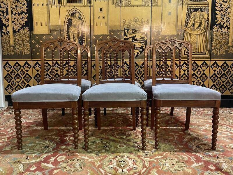 photo for sale Set Of 6 Restoration Period "Chapelet" Chairs