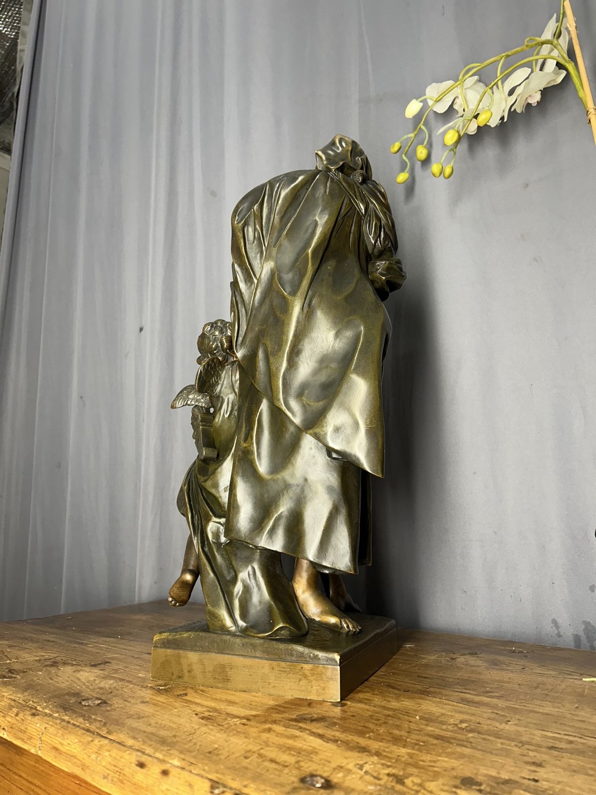 Antique Bronze French L'innocence Entraînée Par L'amour By Coustou After Louis photo vinterior