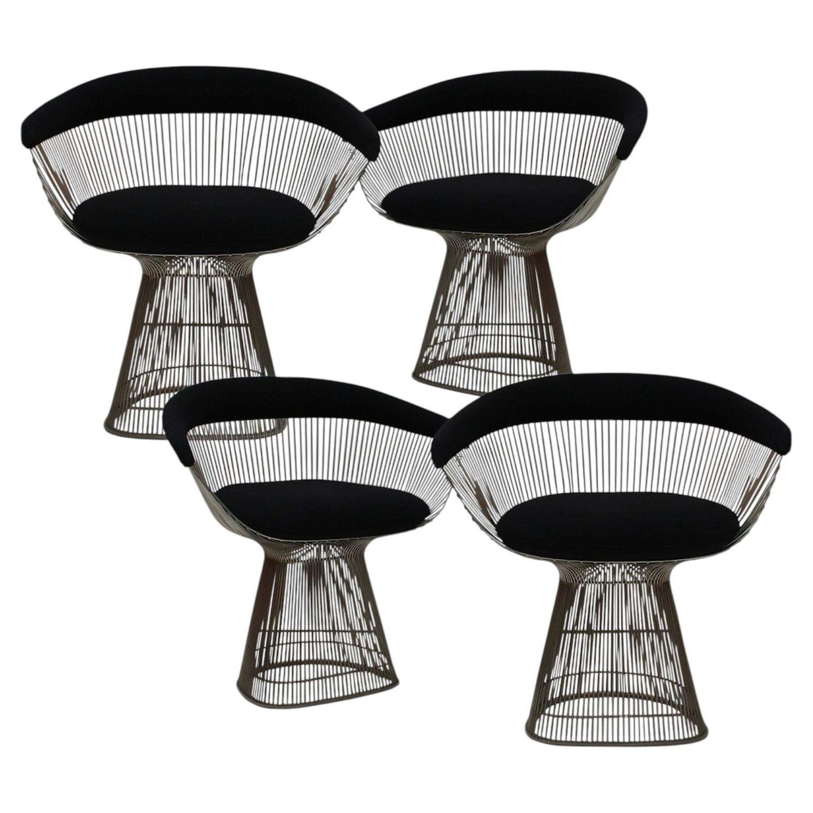 Set Of Four Chairs Designed By Warren Platner And Published By Knoll, 1960s