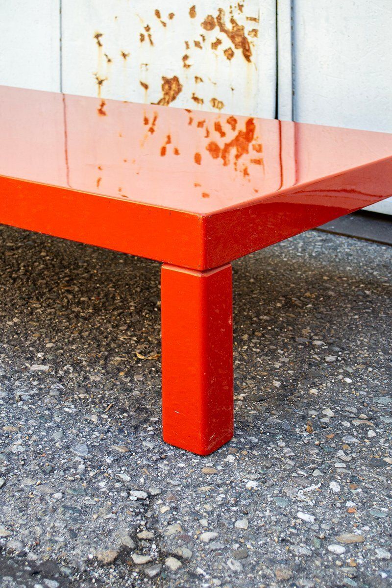 Oranje salontafel, Italië, jaren 1970 photo Meubels