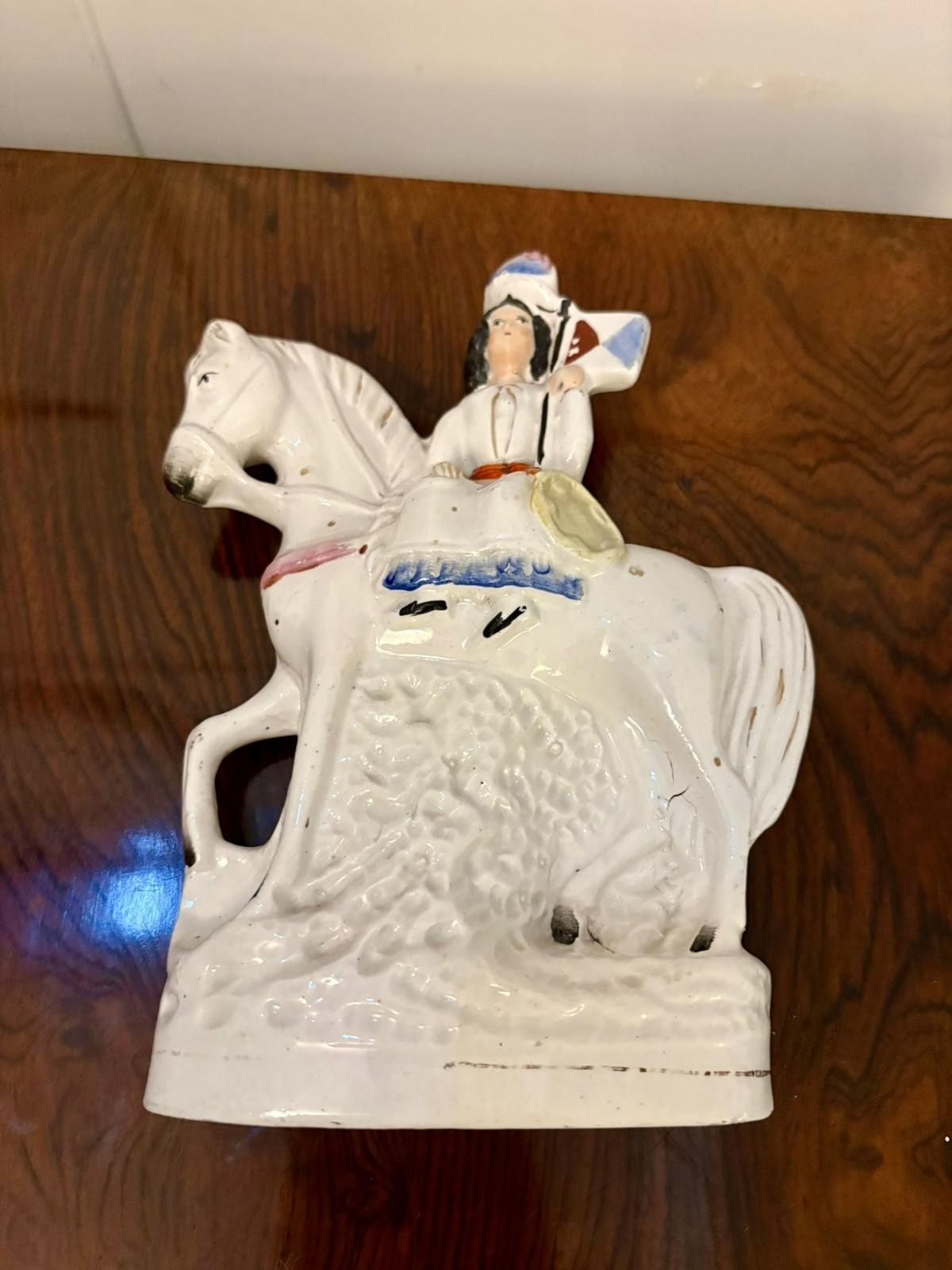 Antique 19th Century Staffordshire Equestrian Figure Of Joan Of Arc photo buy