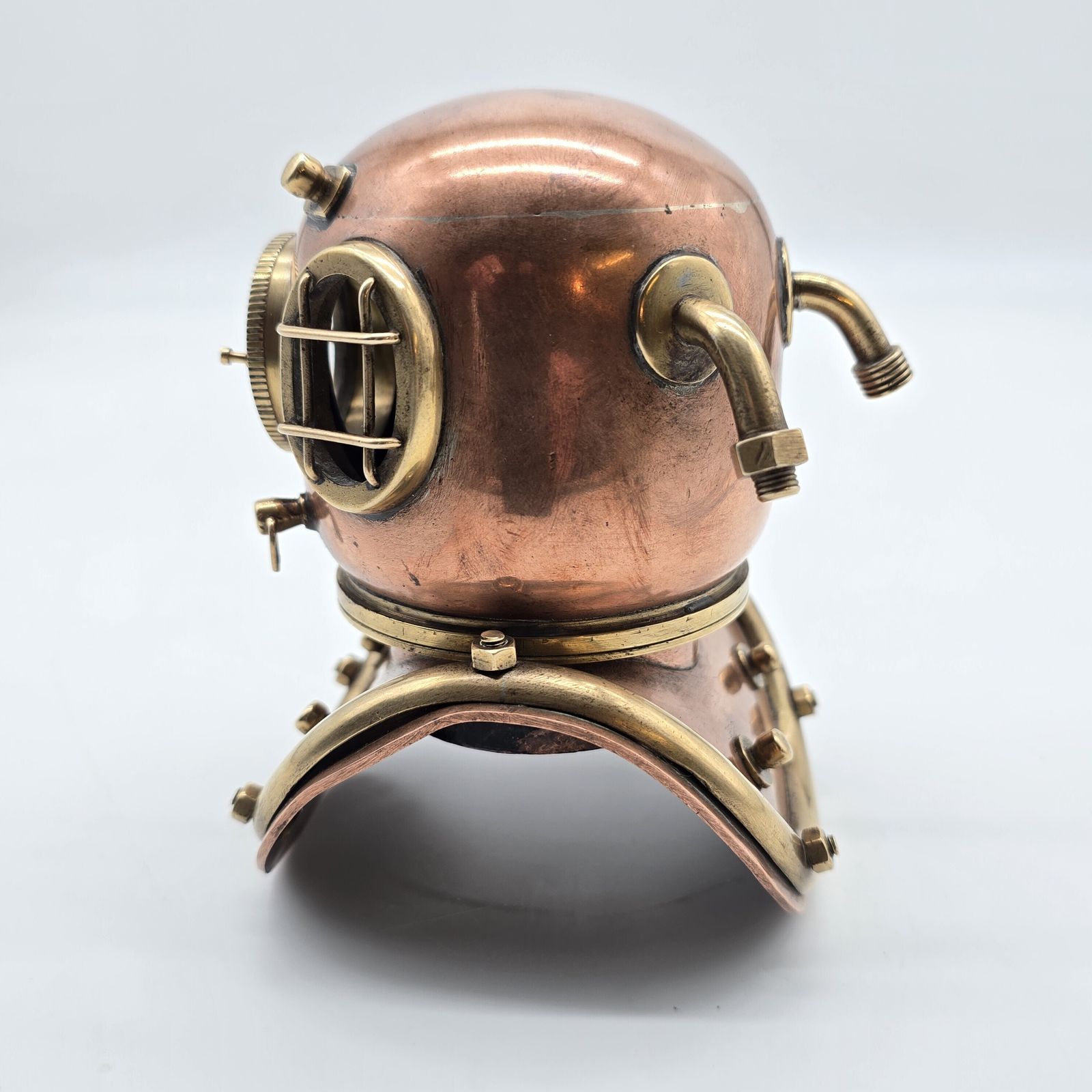 Miniature Copper Divers Helmet In A 19th Century Style. Circa 1930 photo vinterior