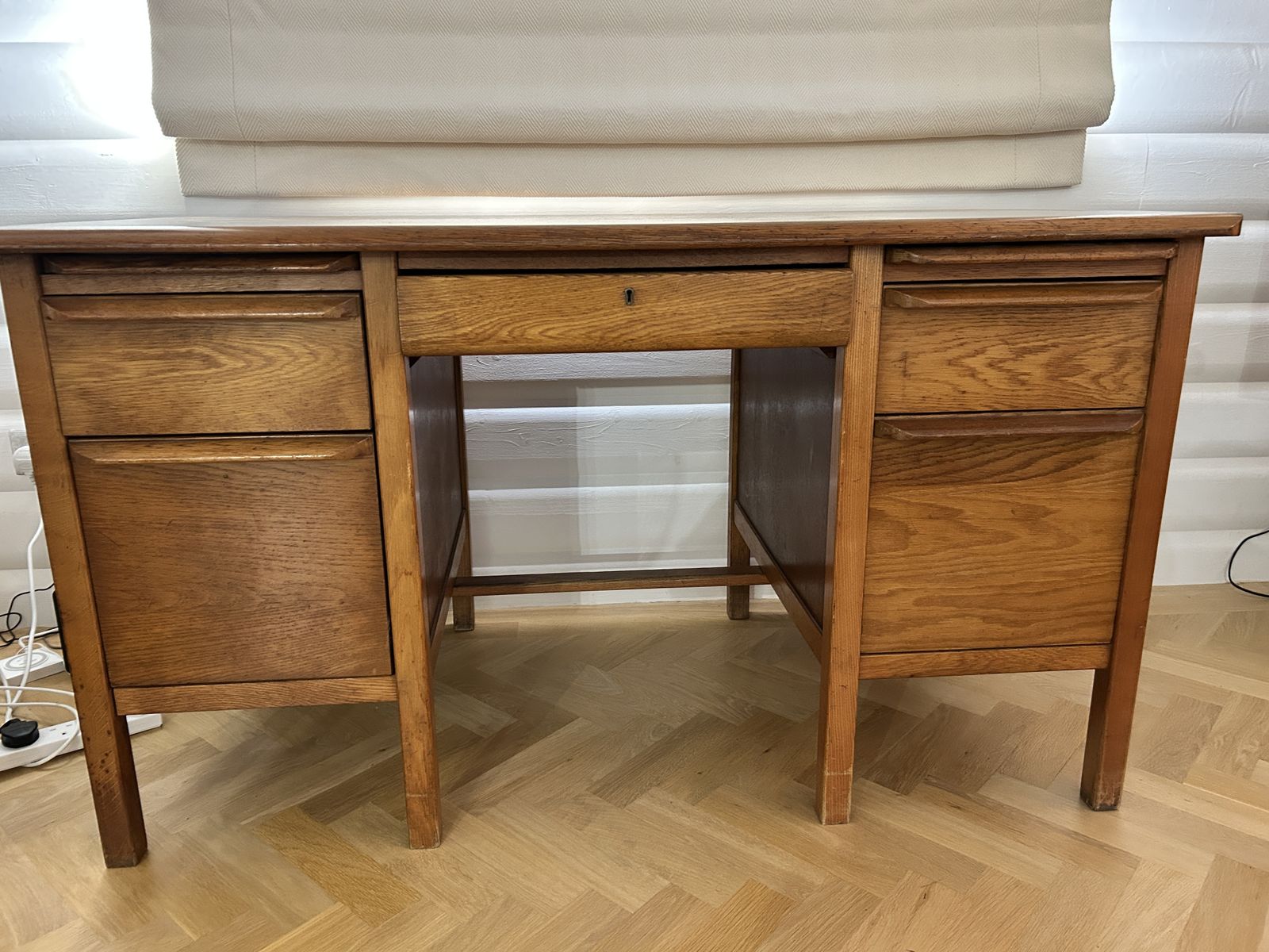 Antique Wooden Teacher Desk