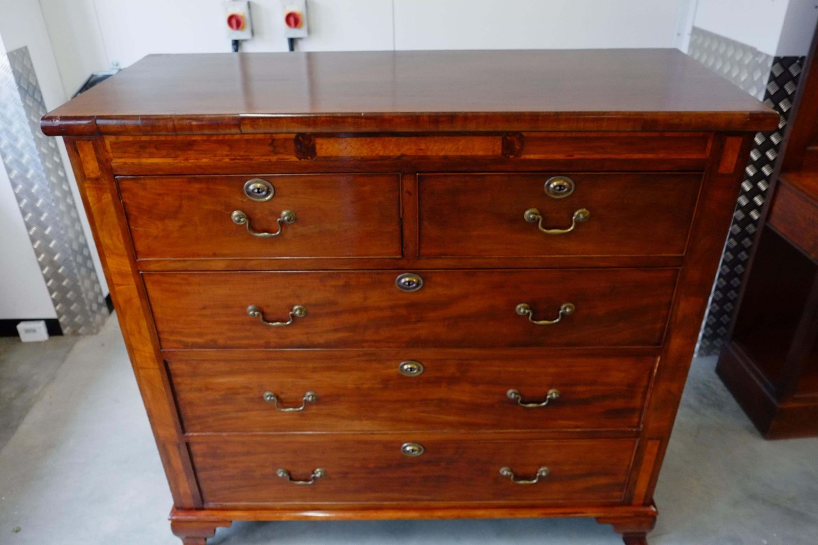 Very Large English Victorian Mahogany Chest Of Drawers / Credenza photo vintage