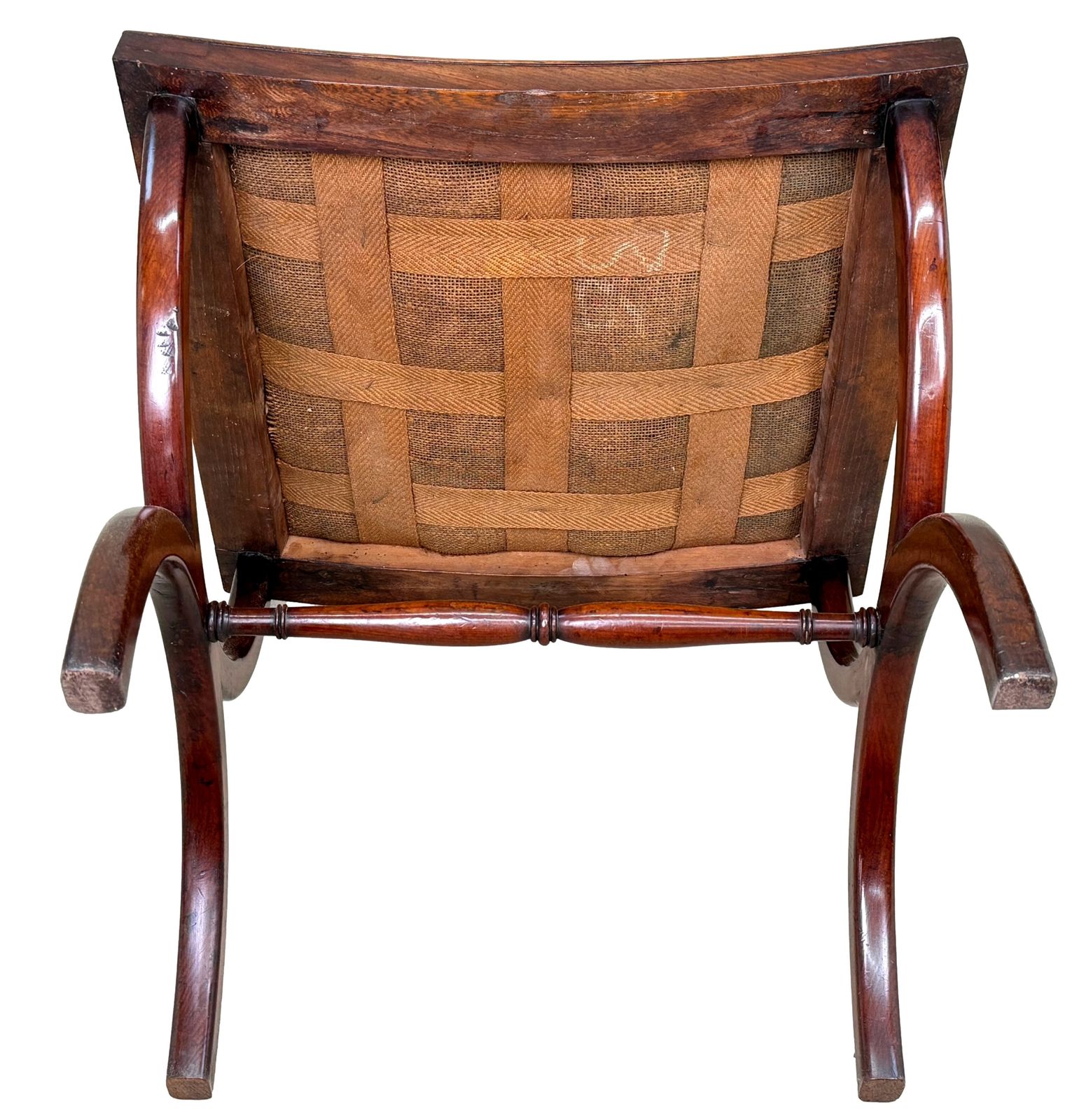 Regency Mahogany Krukje in Curule-stijl, 19e eeuw (Engeland, ca. 1810) photo vintage
