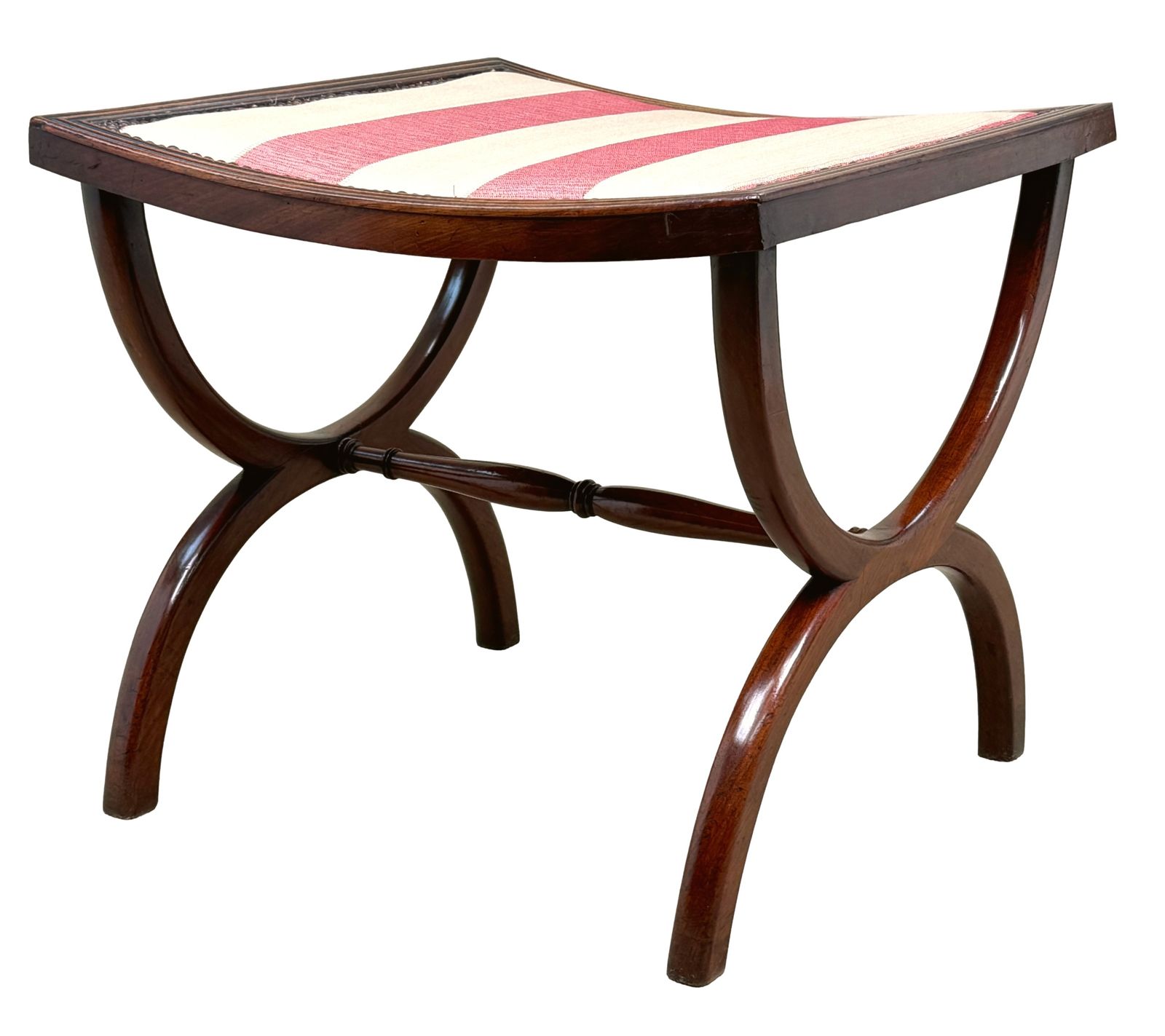 Regency Mahogany Krukje in Curule-stijl, 19e eeuw (Engeland, ca. 1810)