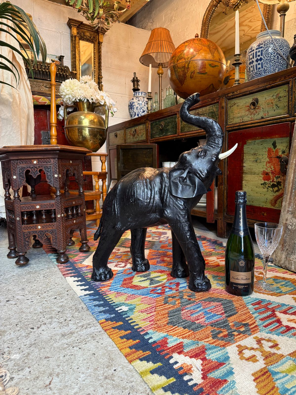 photo for sale Leather Elephant Likely By Liberty Of London Ornament