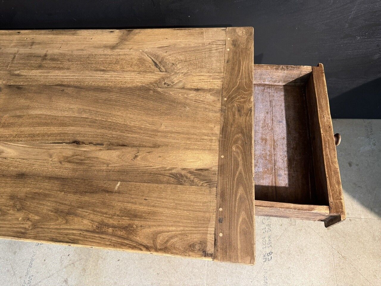 photo furniture 19th Century French Oak Farmhouse Dining Table