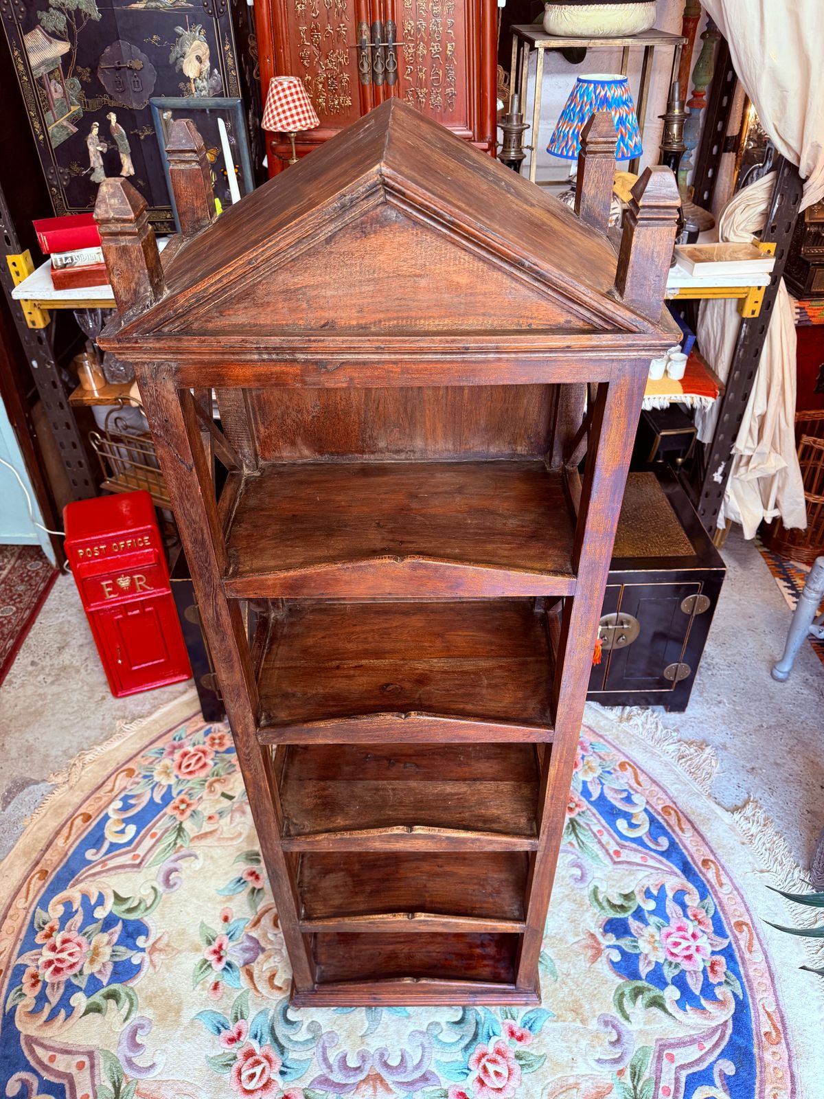 photo furniture Hardwood Indian Bookcase Rustic Wood Shelves