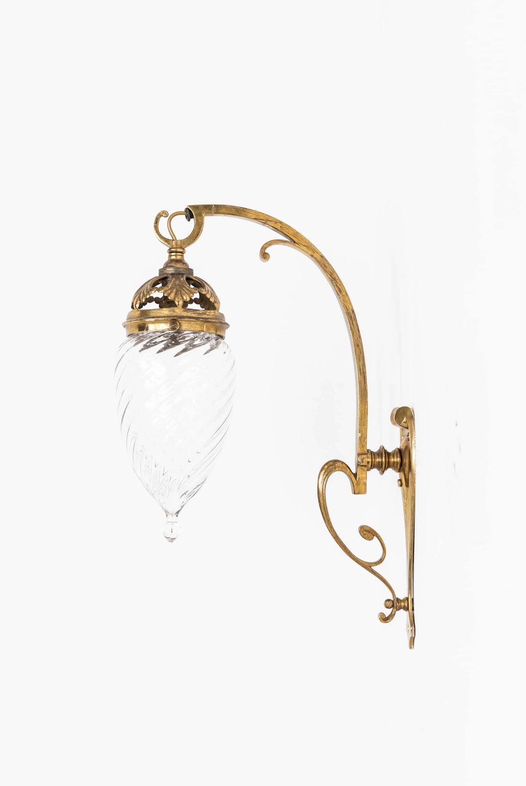 Pair Of Art Nouveau Gec Brass Wall Lamps photo Lighting