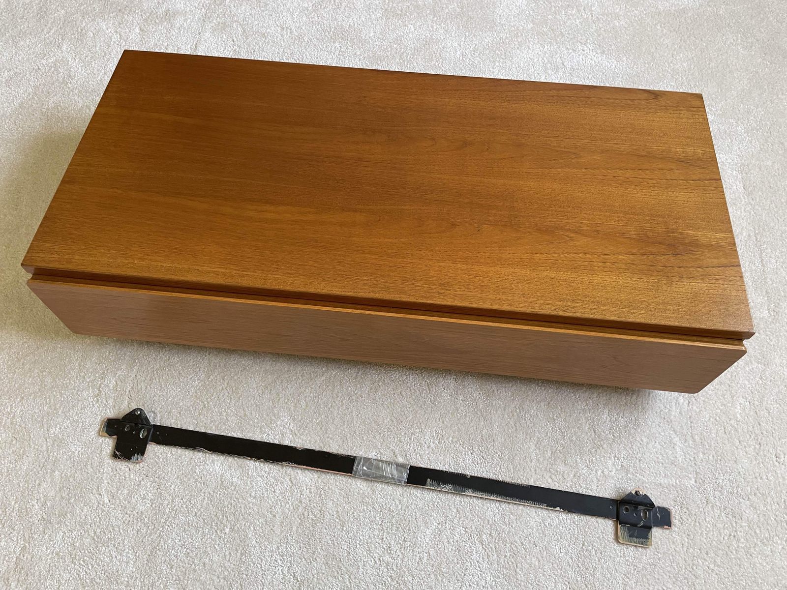 photo furniture Mid Century Teak Beaver & Tapley 33 Floating Drawer/Shelf With Mounting Bracket