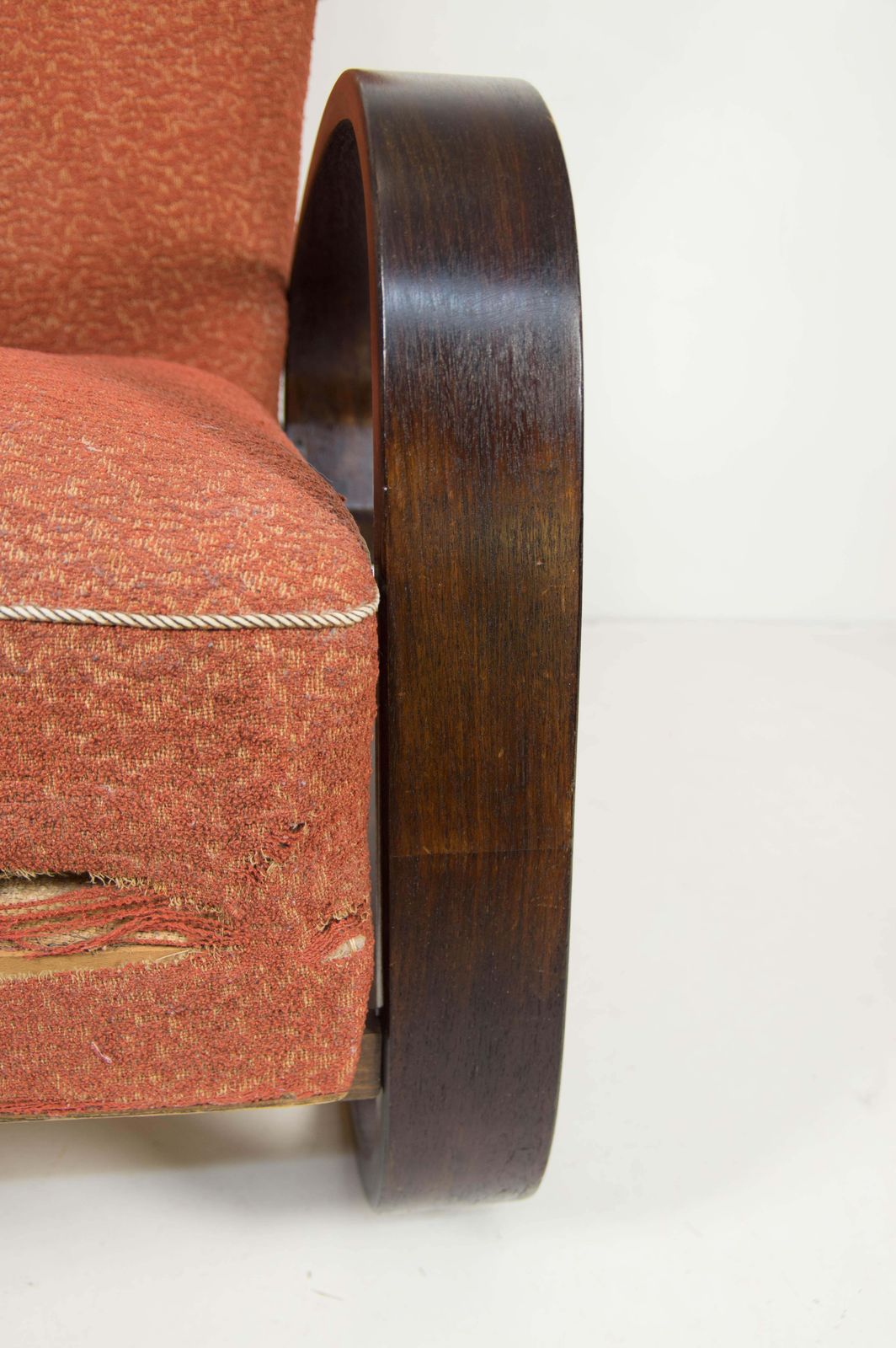 photo furniture Zeldzame wingback bentwood tank fauteuil van Navratil, Tsjecho-Slowakije, jaren 1930