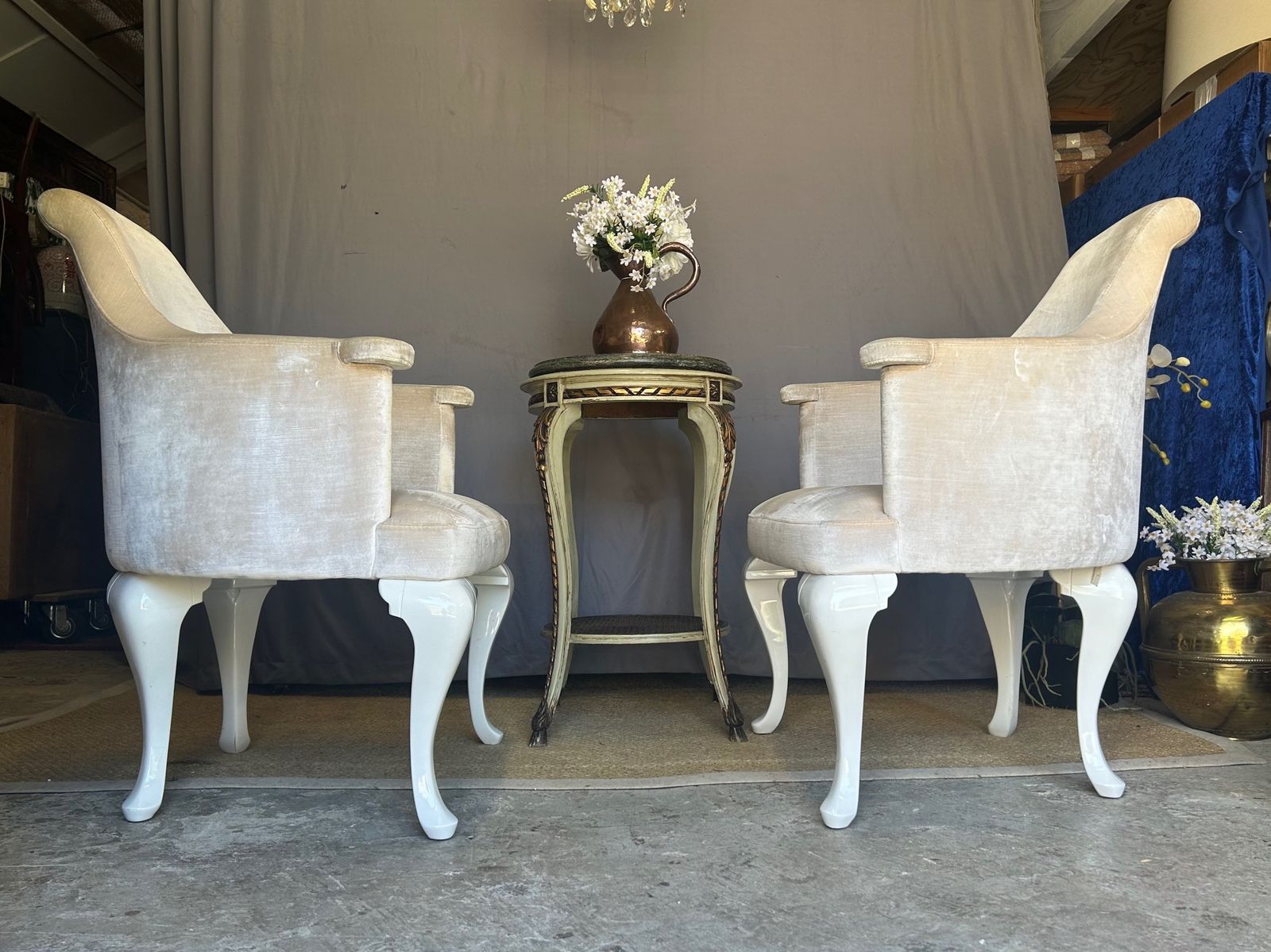 Pair Of Italian Art Deco Velvet Armchairs Ipe Visionary Luxury Decoration Chairs photo 350.0