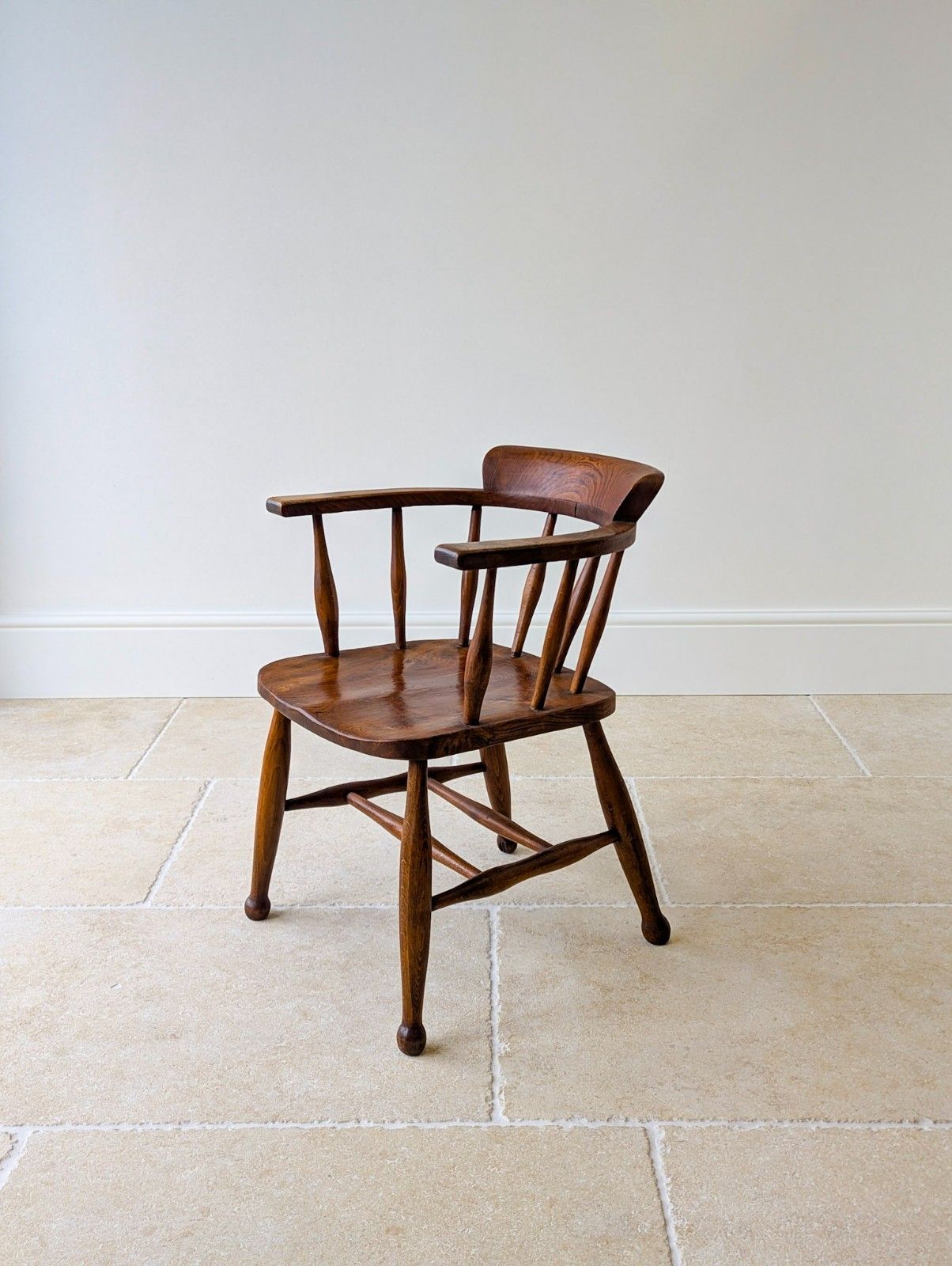 Arts & Crafts Style Elm And Beech Desk Chair 1940’s photo vintage
