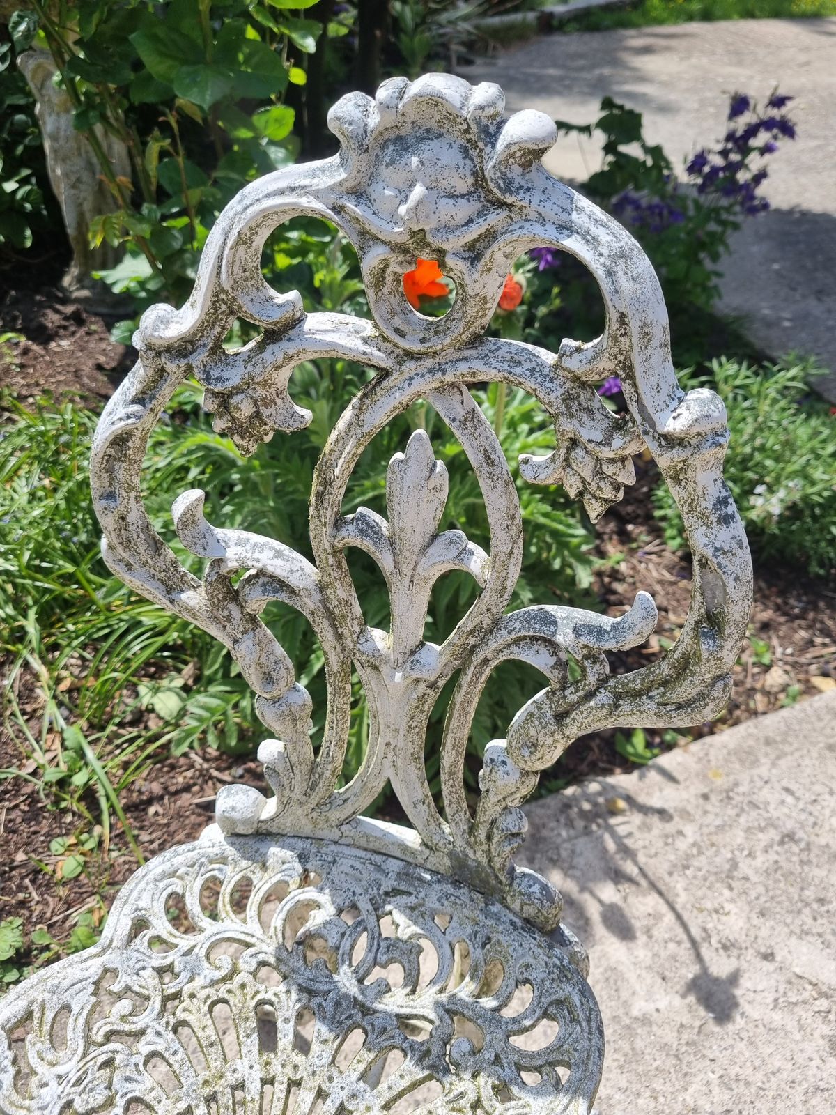 Four Elegant Victorian Cast Iron Garden Chairs C. 1880 photo vintage