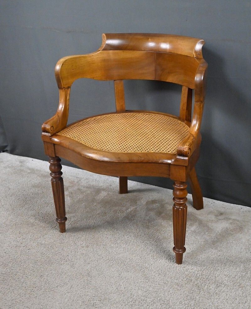 photo for sale Walnut Office Chair, Louis Philippe Period – First Half Of The 19th Century