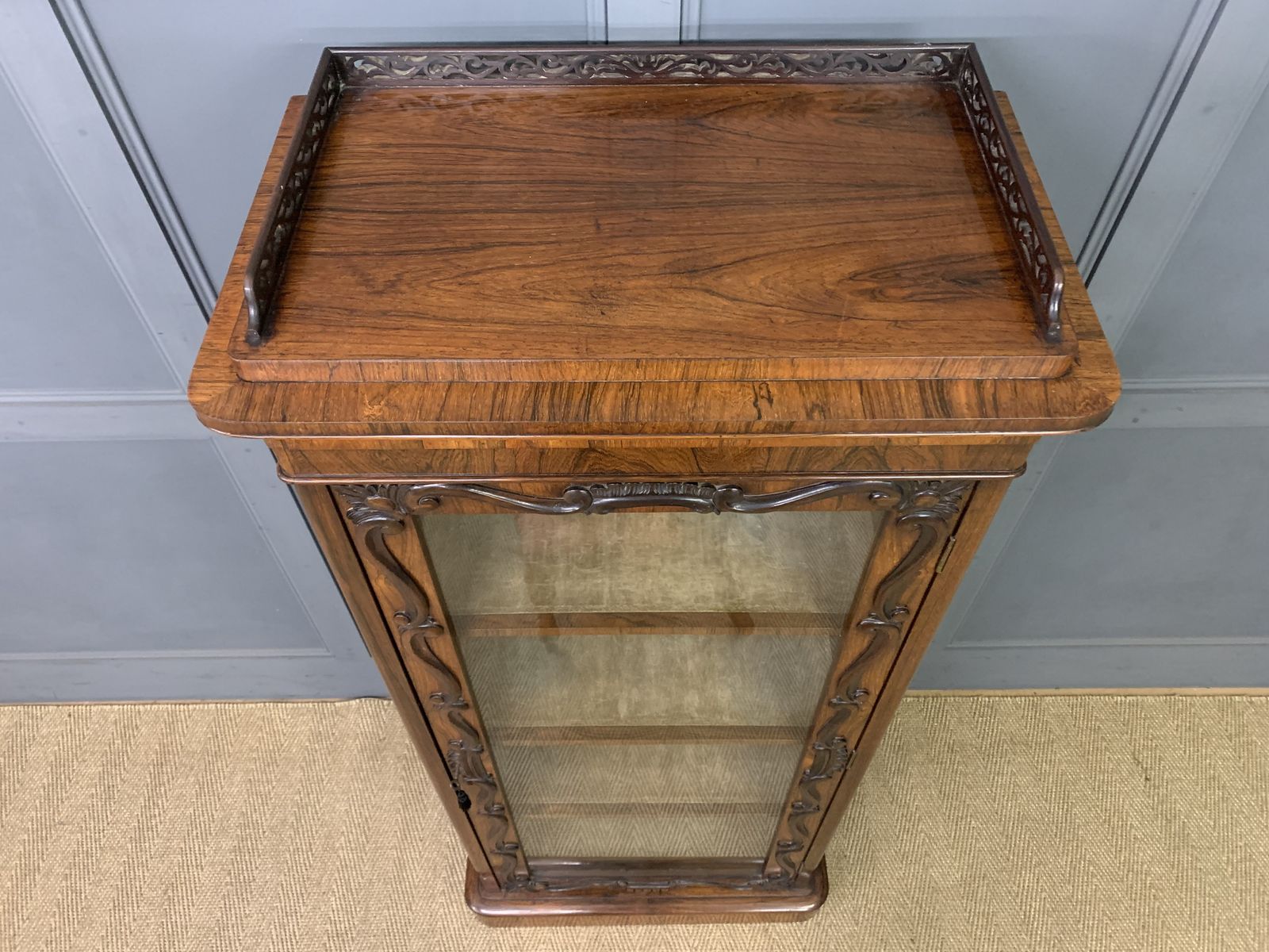 photo furniture Victorian Rosewood Bookcase Cabinet By James Winter