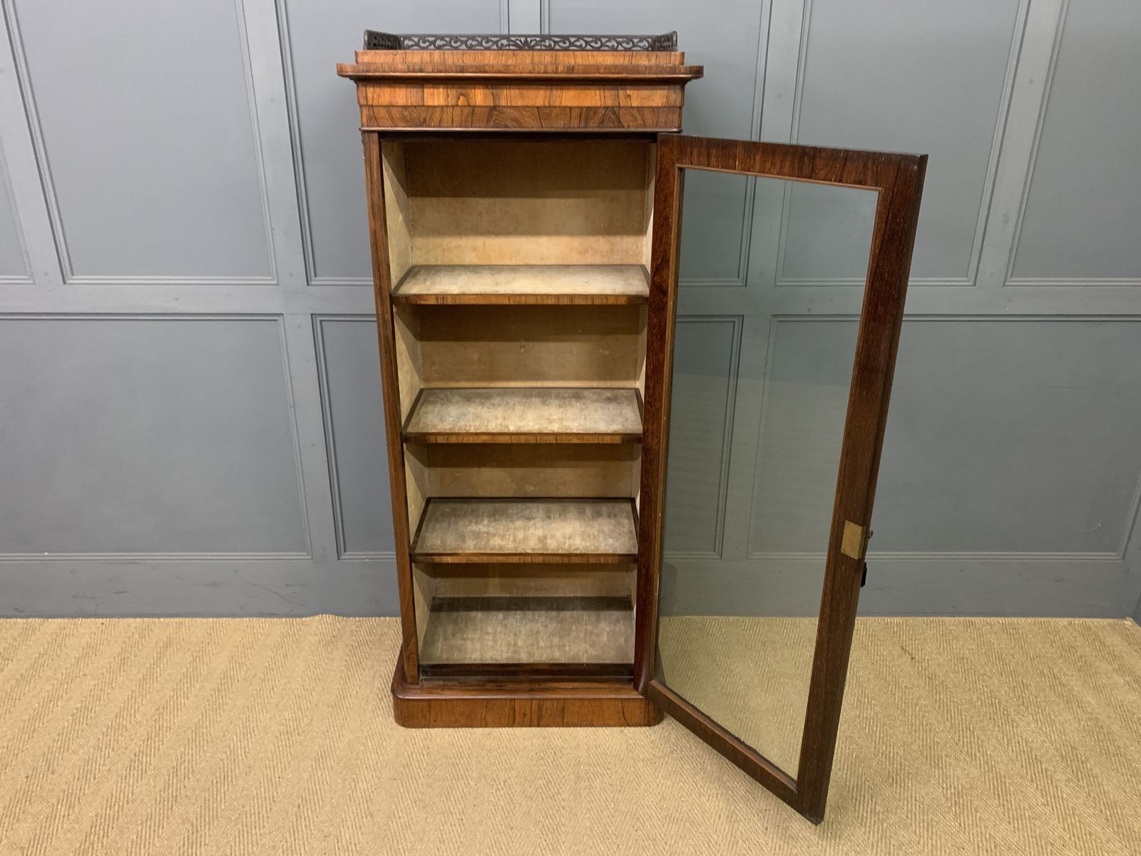 Furniture Victorian Rosewood Bookcase Cabinet By James Winter photo