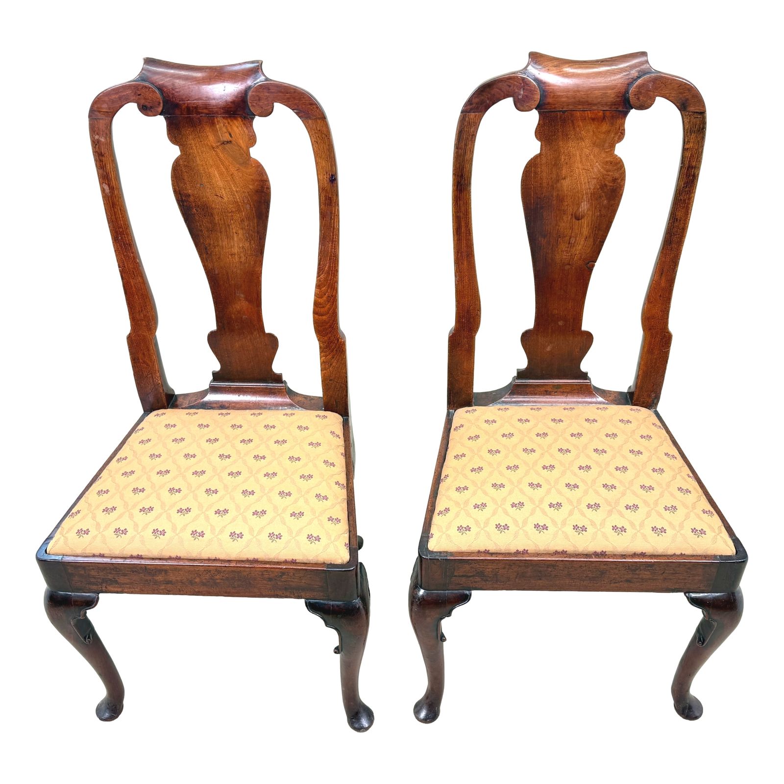 photo vintage Harlequin Set Of 10 Early 18th Century Walnut Dining Chairs (England, Circa 1715)