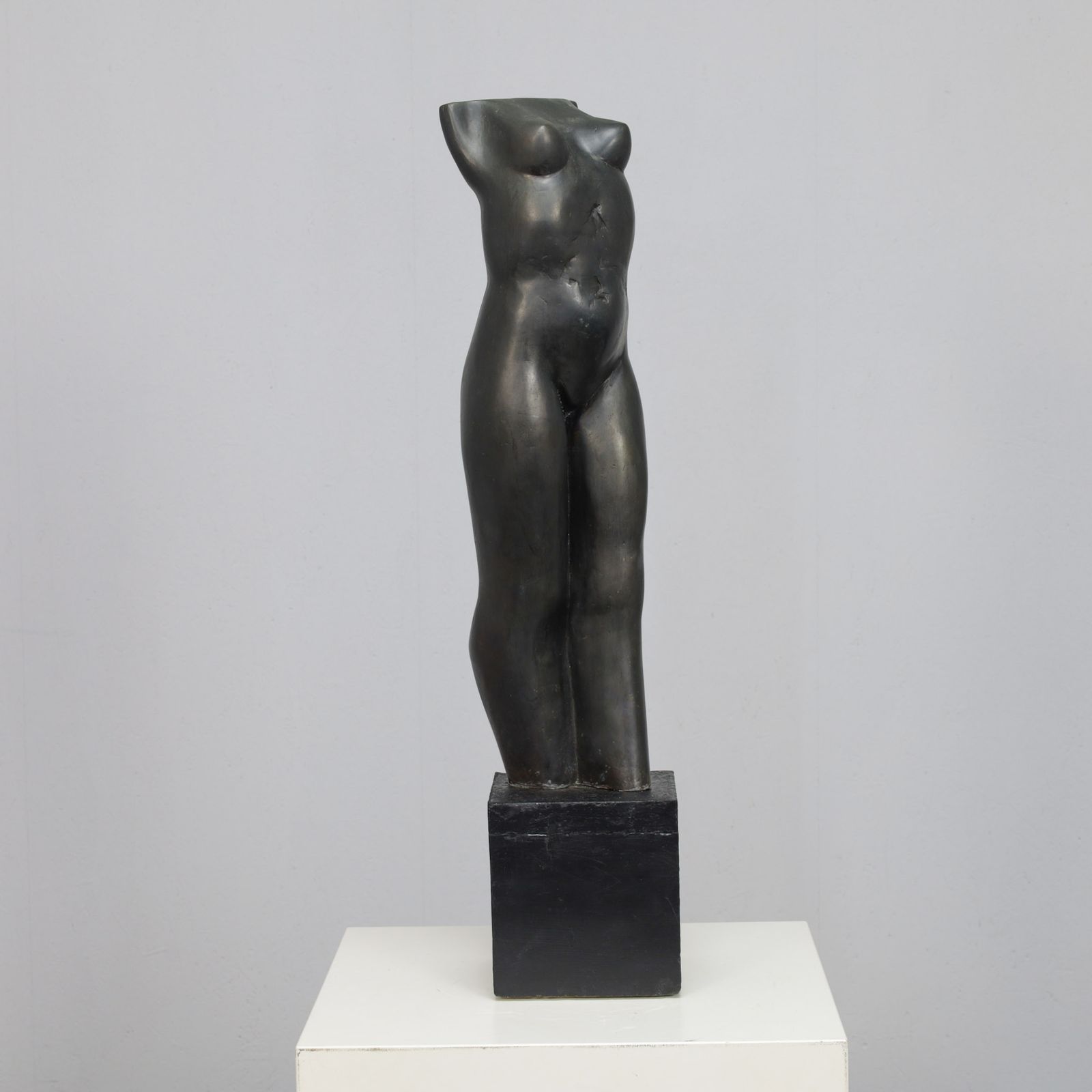 Bronze Standing Female Torso Sculpture By Francine Govers, 1990s