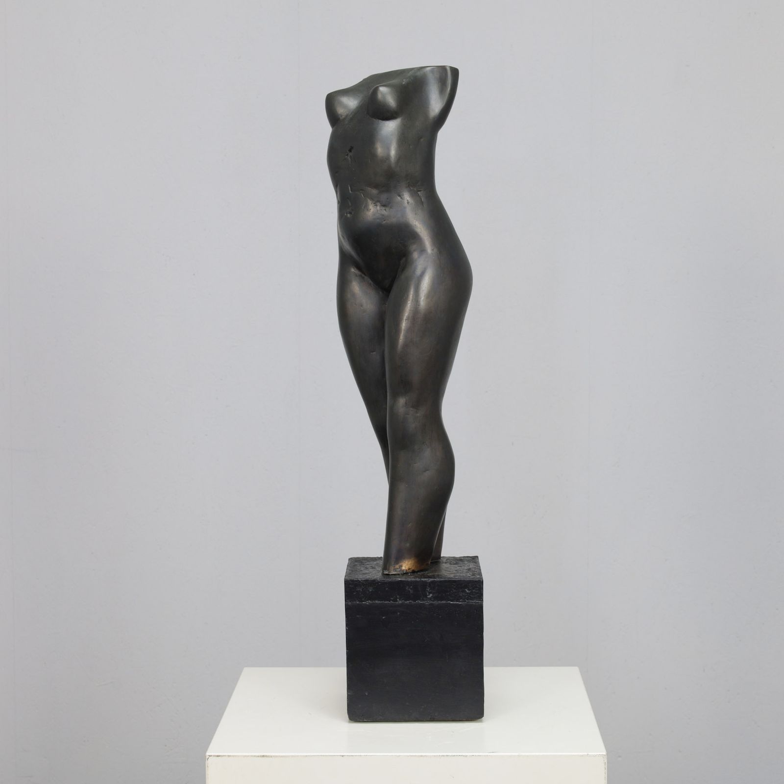 Bronze Standing Female Torso Sculpture By Francine Govers, 1990s photo for sale
