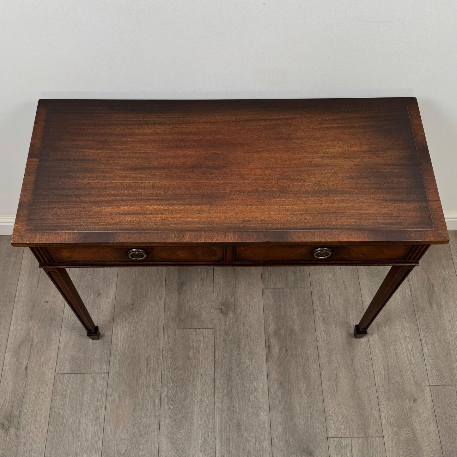 photo furniture Antique 20th Century Good Quality Writing Table In Mahogany ( Af 5765 )