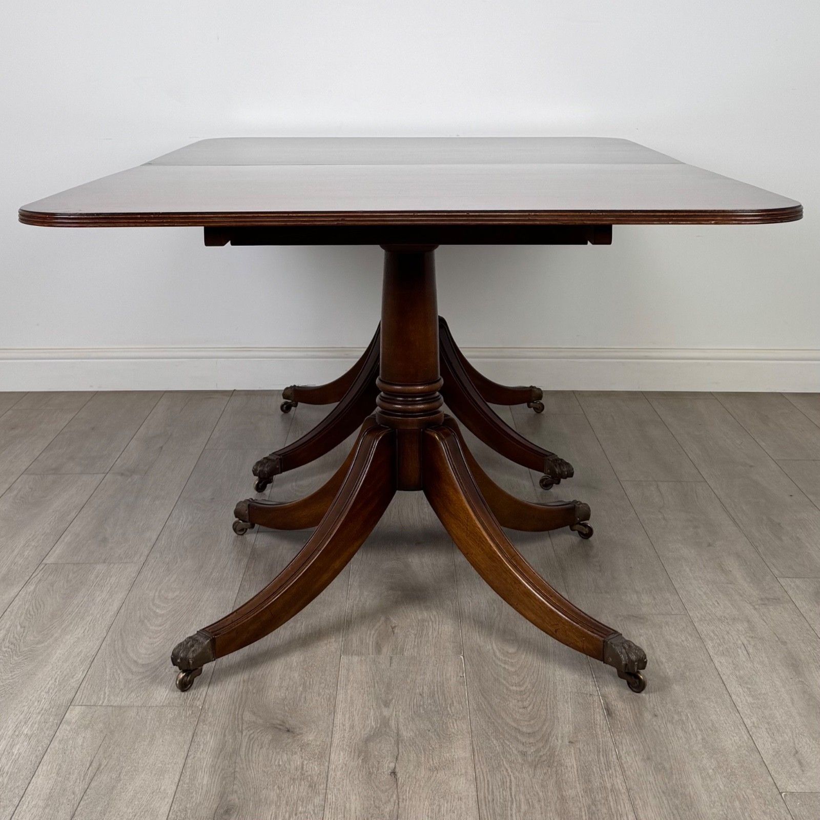 Antique 20th Century Twin Pedestal Dining Table In Mahogany ( Af 5808 ) photo vinterior