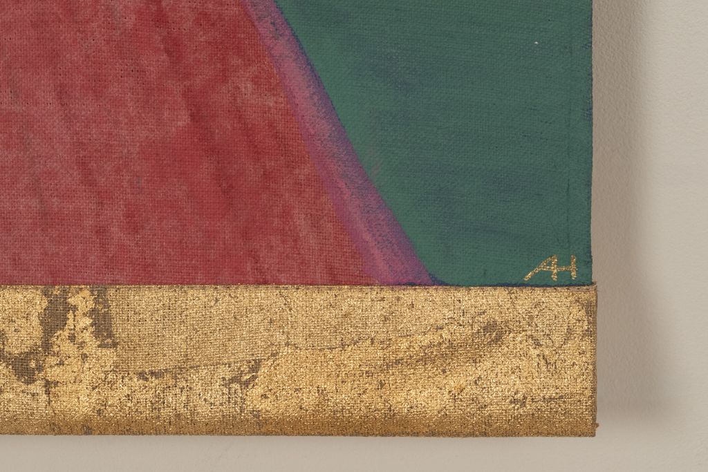 Painted Canvas Depicting A Woman From The 1950s. Contemporary Work. photo vinterior