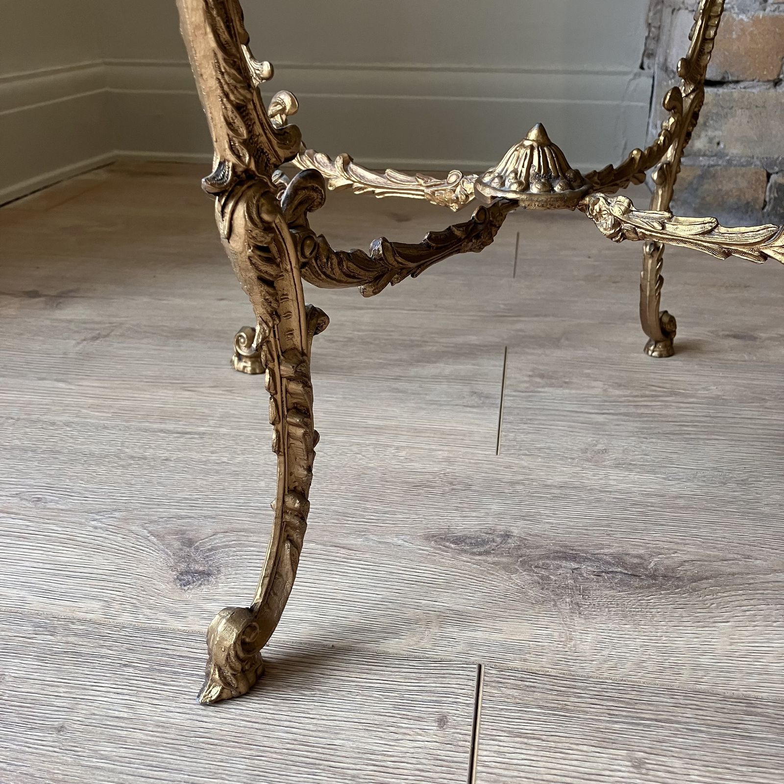 An Antique French Brass And Glass Side Table photo buy