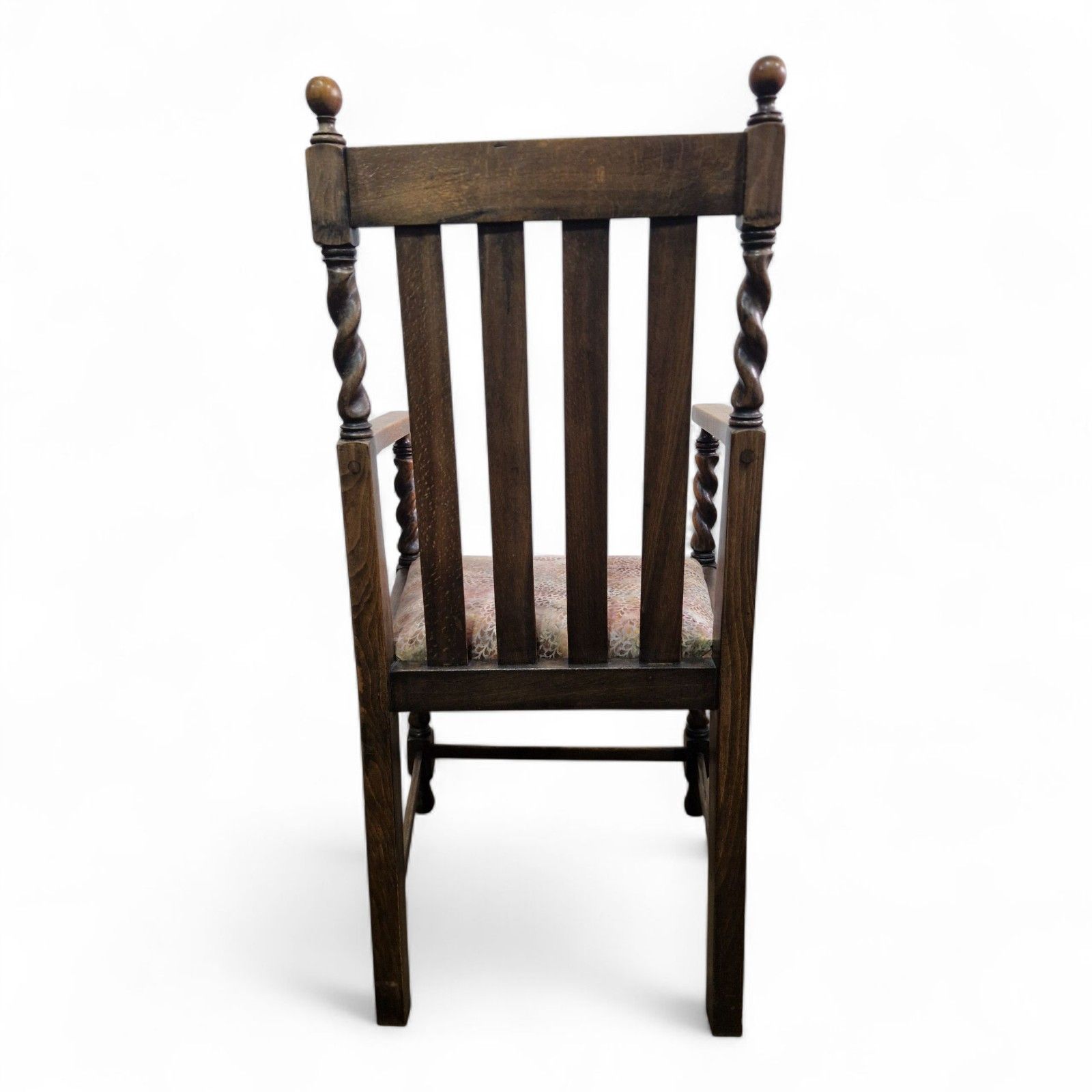 Antique Oak Barley Twist Carver Chair Farmhouse Armchair Spiral Turned Chair photo buy