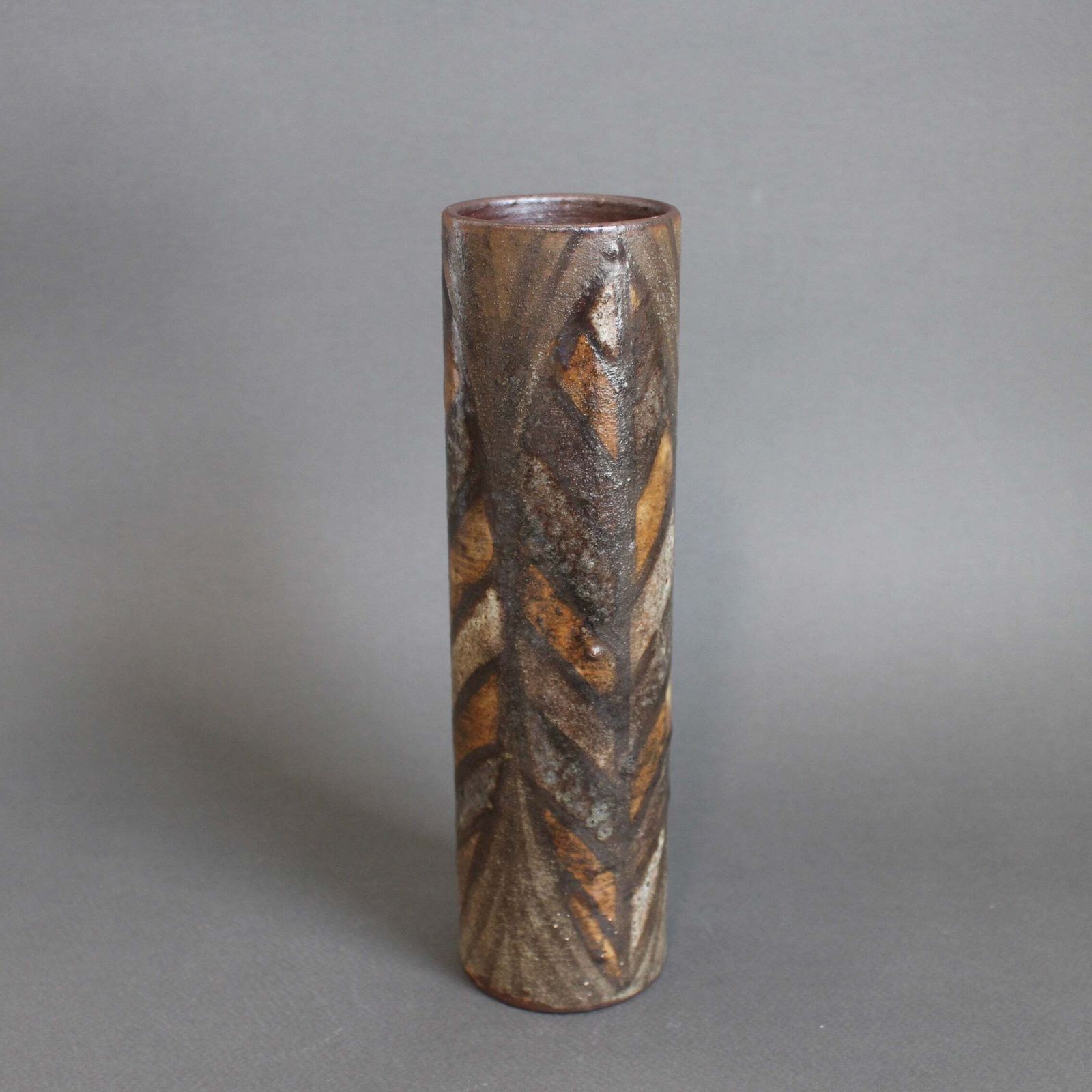 Mid Century French Ceramic Flower Vase By Alexandre Kostanda (Circa 1960s) photo for sale