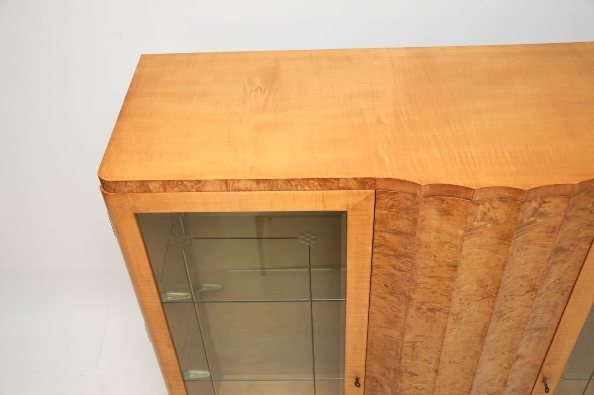 Art Deco Burr Walnut And Sycamore Bookcase / Cabinet By Epstein. photo buy