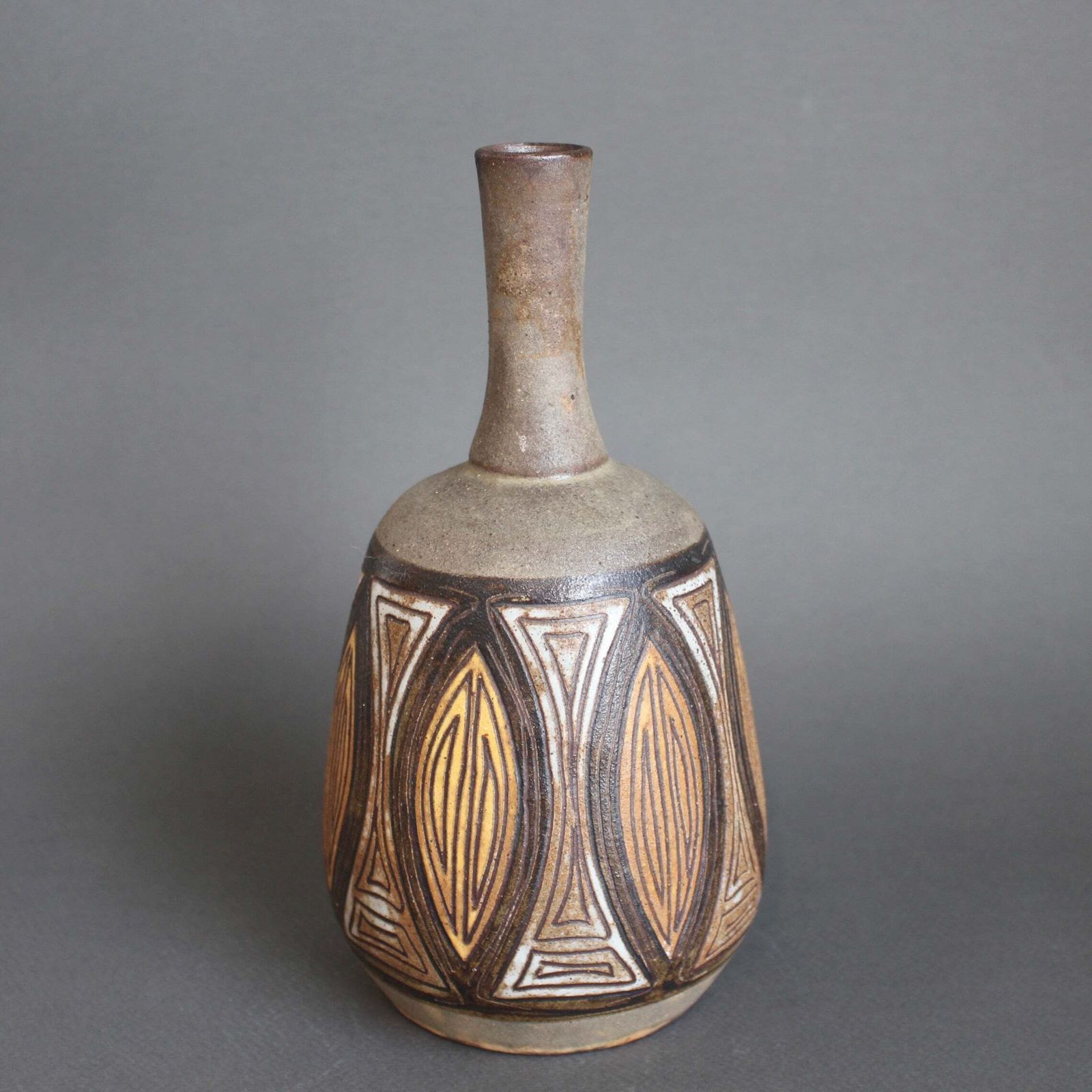 Vintage French Ceramic Flower Vase By Alexandre Kostanda (Circa 1960s)