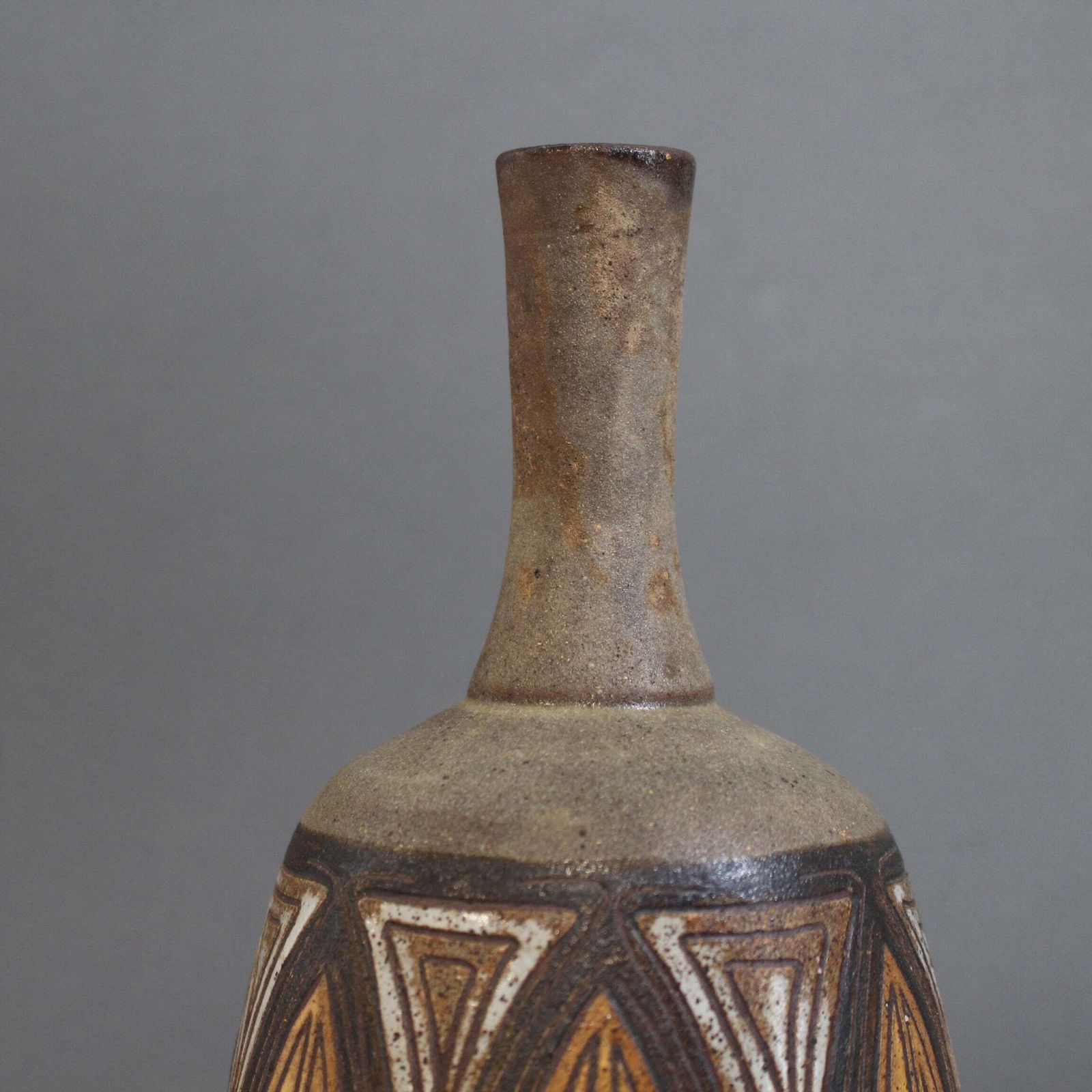 Home Decor Vintage French Ceramic Flower Vase By Alexandre Kostanda (Circa 1960s) photo