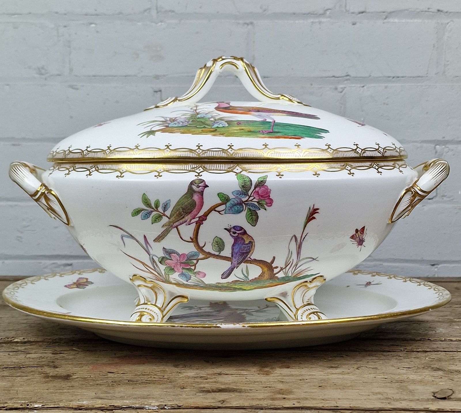 Antique Porcelain Soup Tureen By Coalport Or Coalbrookdale   English Circa 1830 photo 475.0