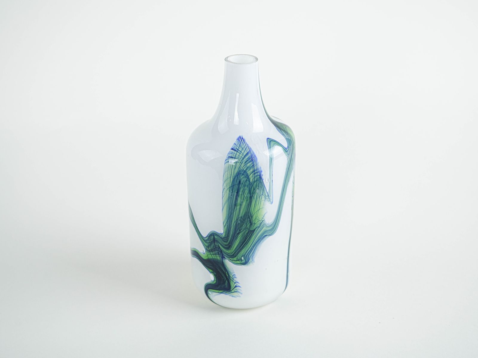 Glazen vaas, Deens design, jaren 1970, gemaakt in Denemarken photo Woonaccessoires