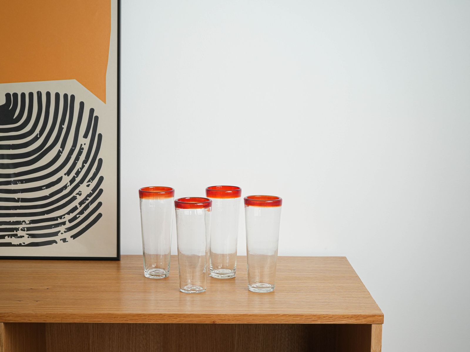 Set van vier glazen, Italiaans design, jaren 1970, Made In Italy photo vinterior