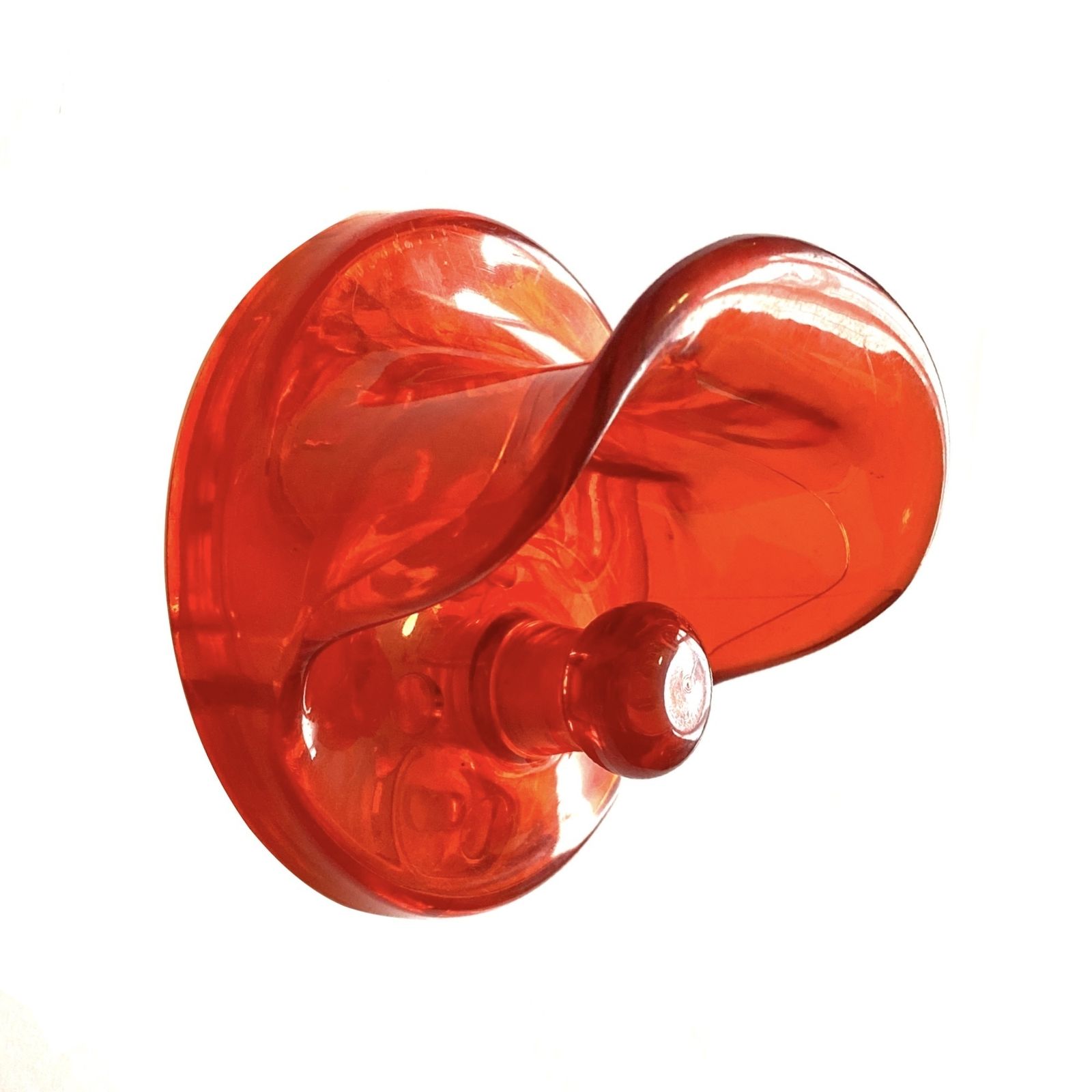 2 x Vintage Kartell Wandhaak, 1972 Design By Olaf Von Bohr In Red & Yellow photo furniture