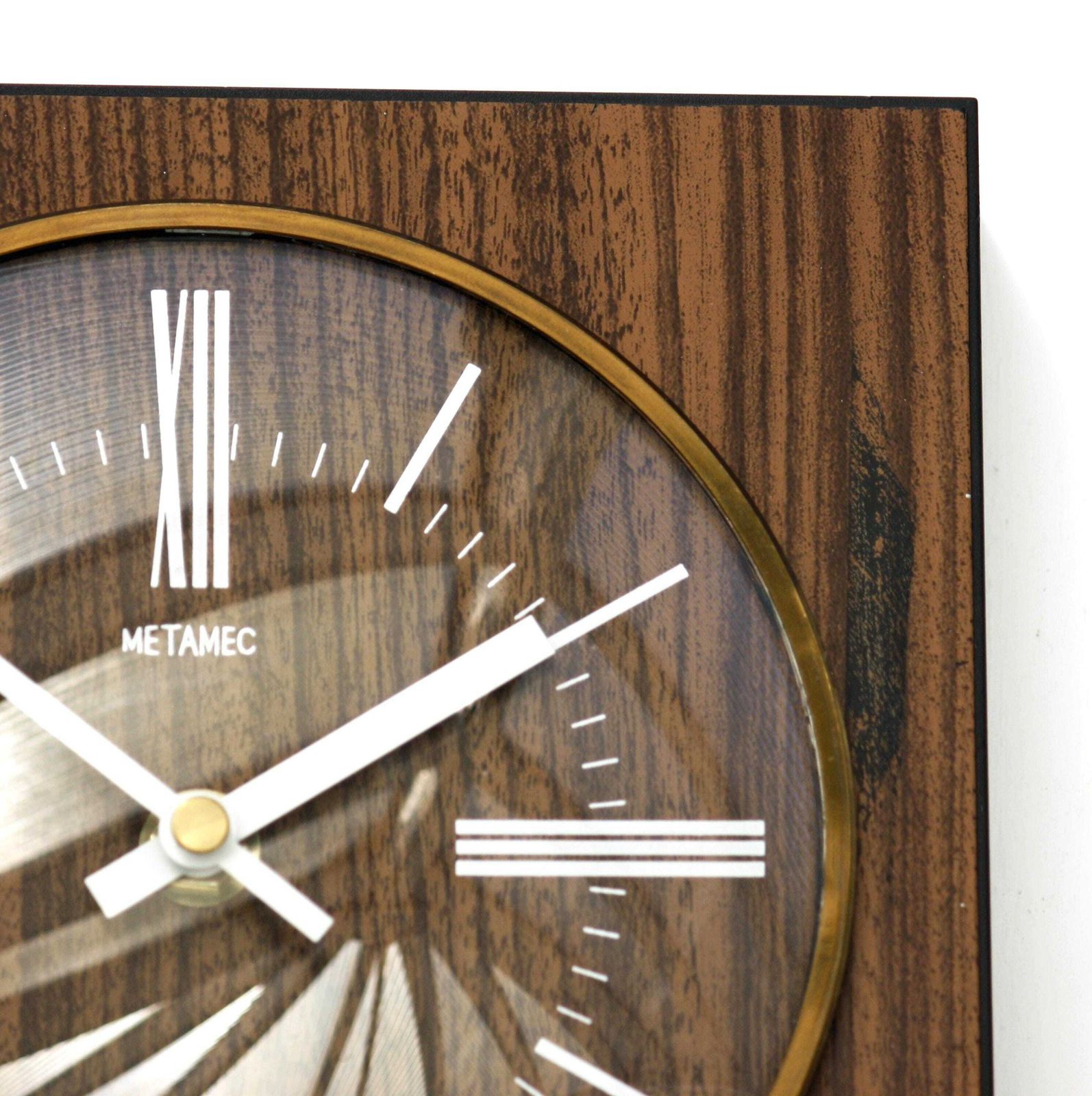 Metamec Wall Clock   Vintage 19cm Retro Wooden Mid Century Style Clock Gift Off The Wall Clocks photo for sale